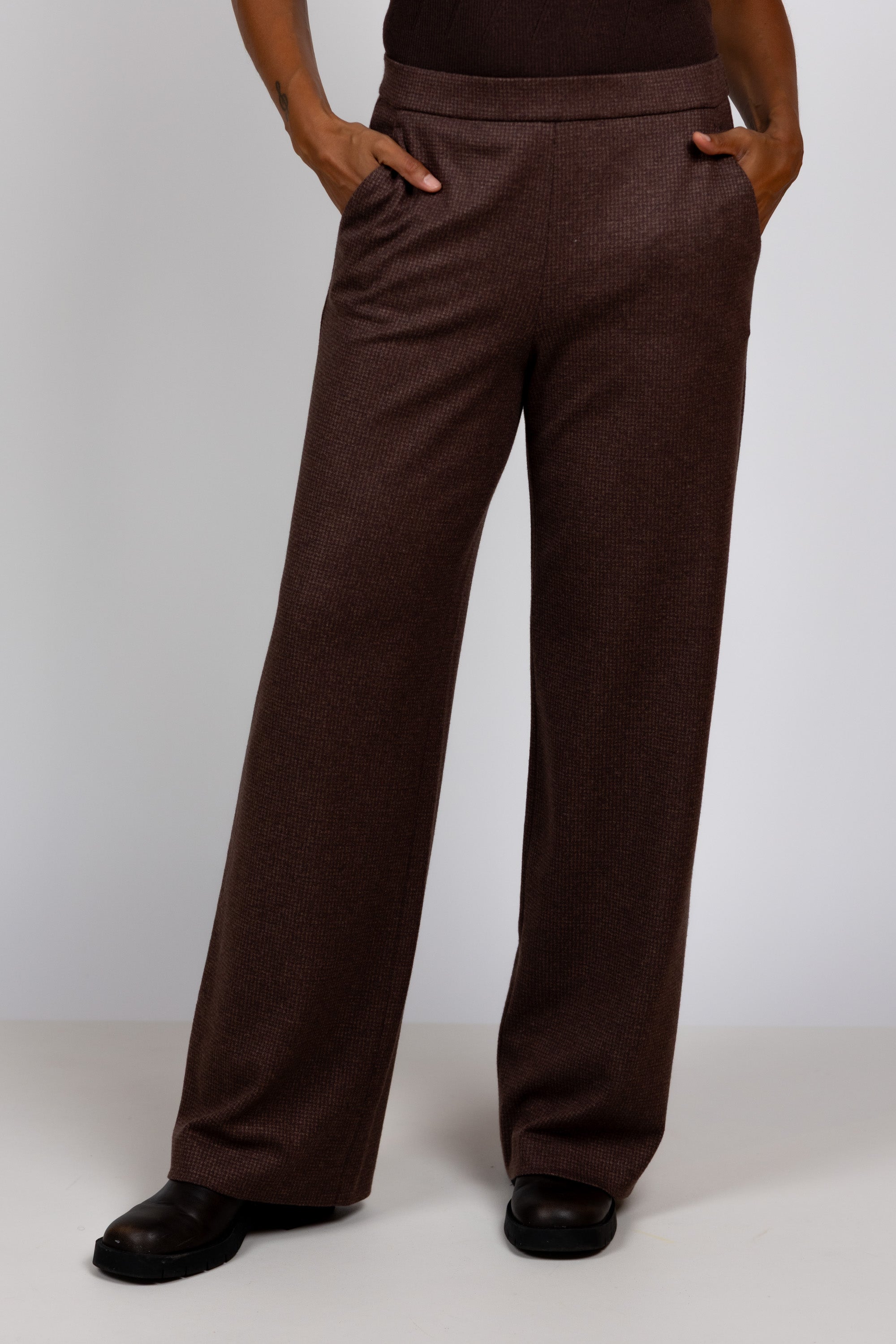 Pantalon met ruit - Bruin