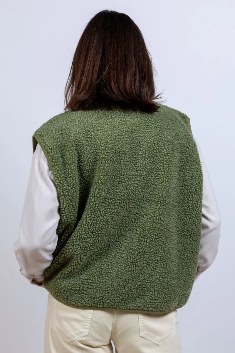 AMERICAN VINTAGE AMERICAN VINTAGE HOK 16B Gilet met knopen - Khaki