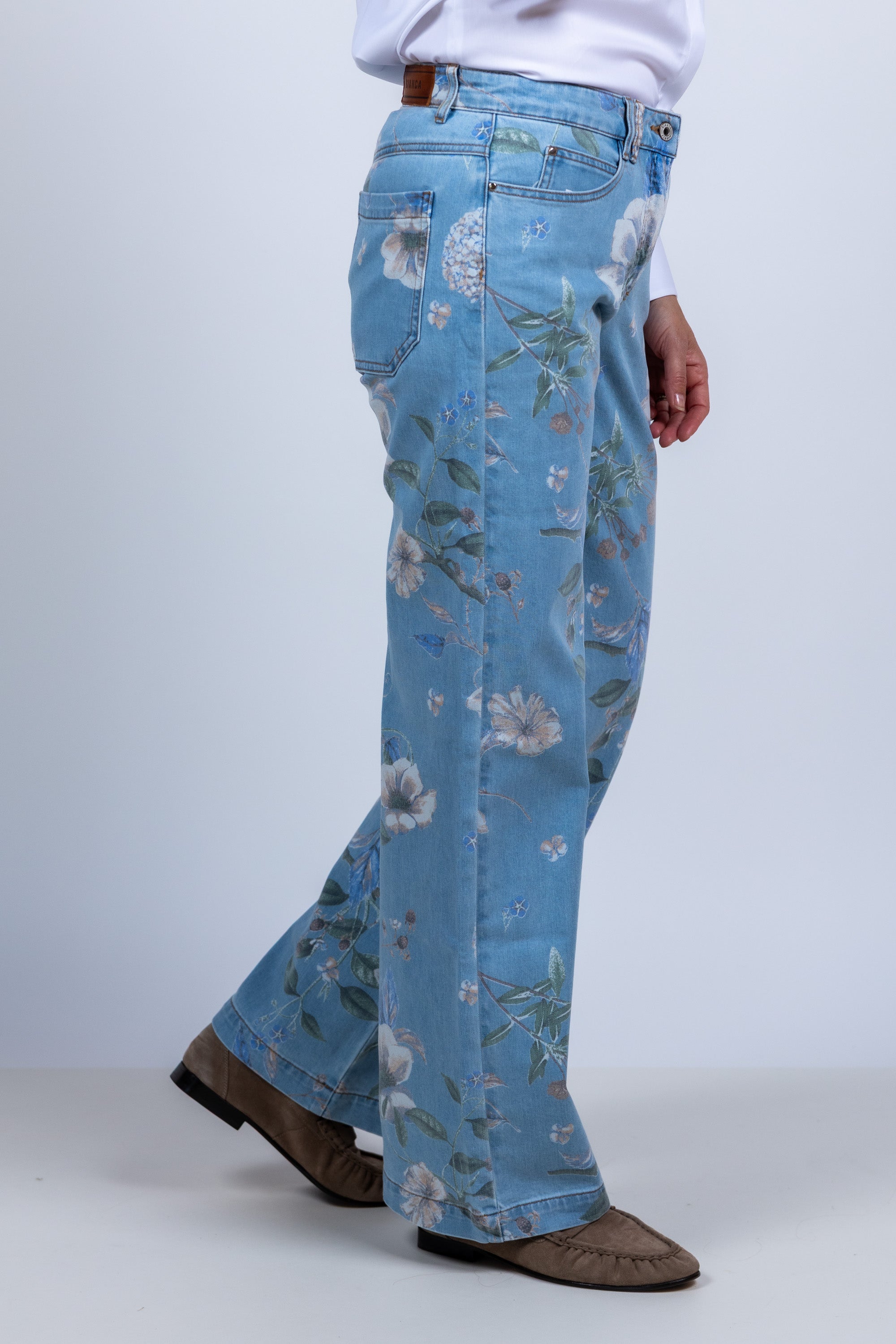 Jeans met bloemenprint - Jeans