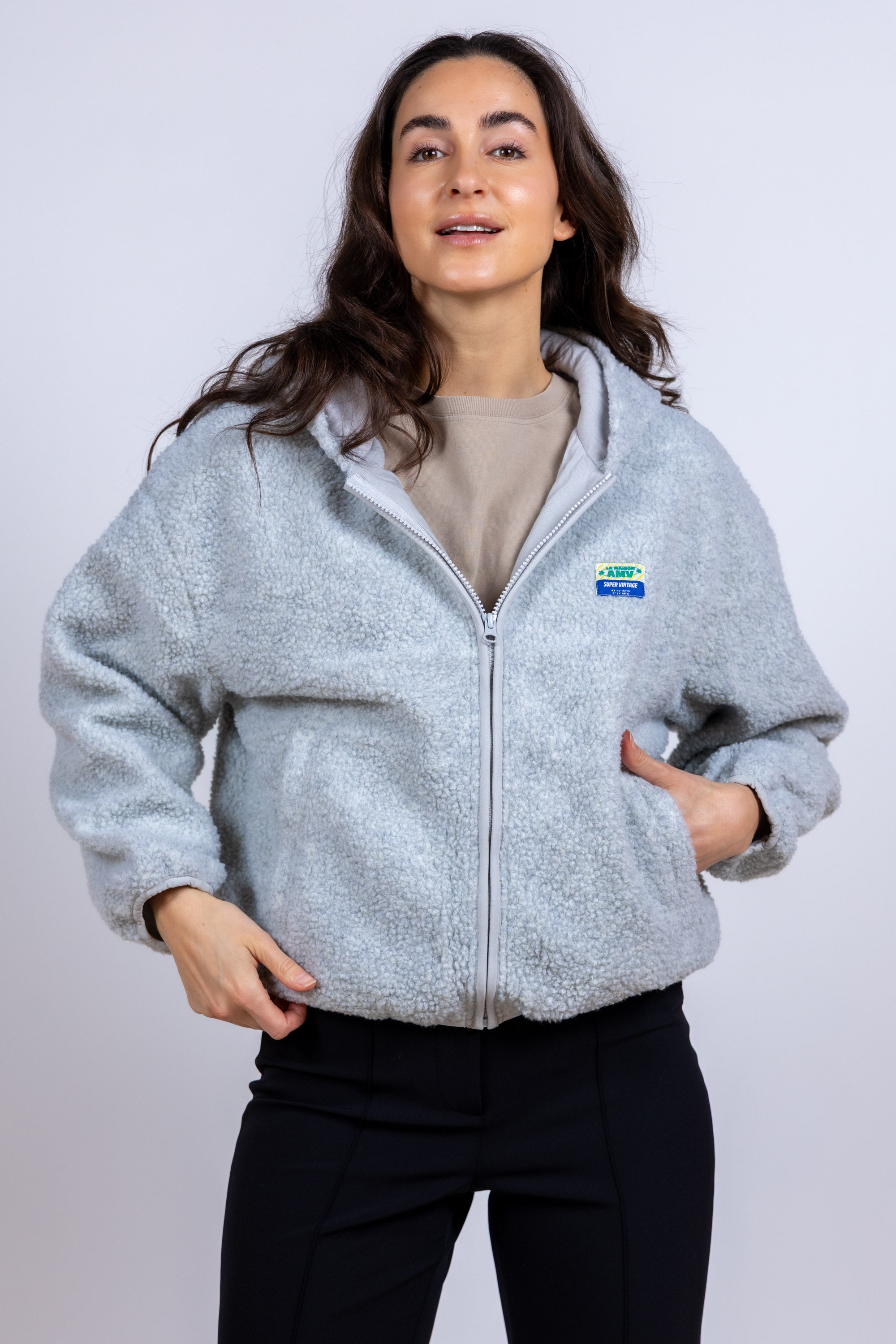 Vest met capuchon - Lichtgrijs