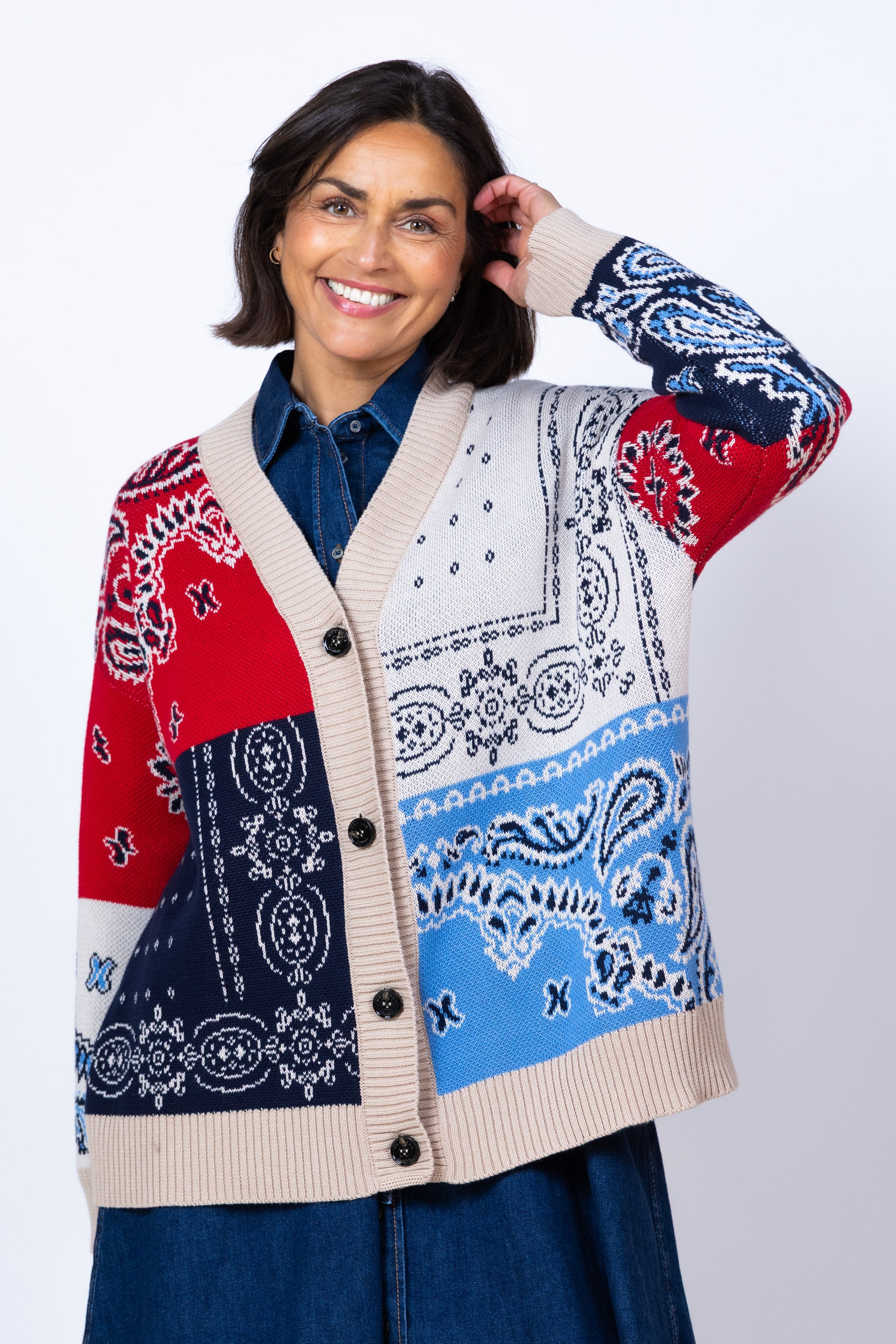 Vest met knopen - Beige
