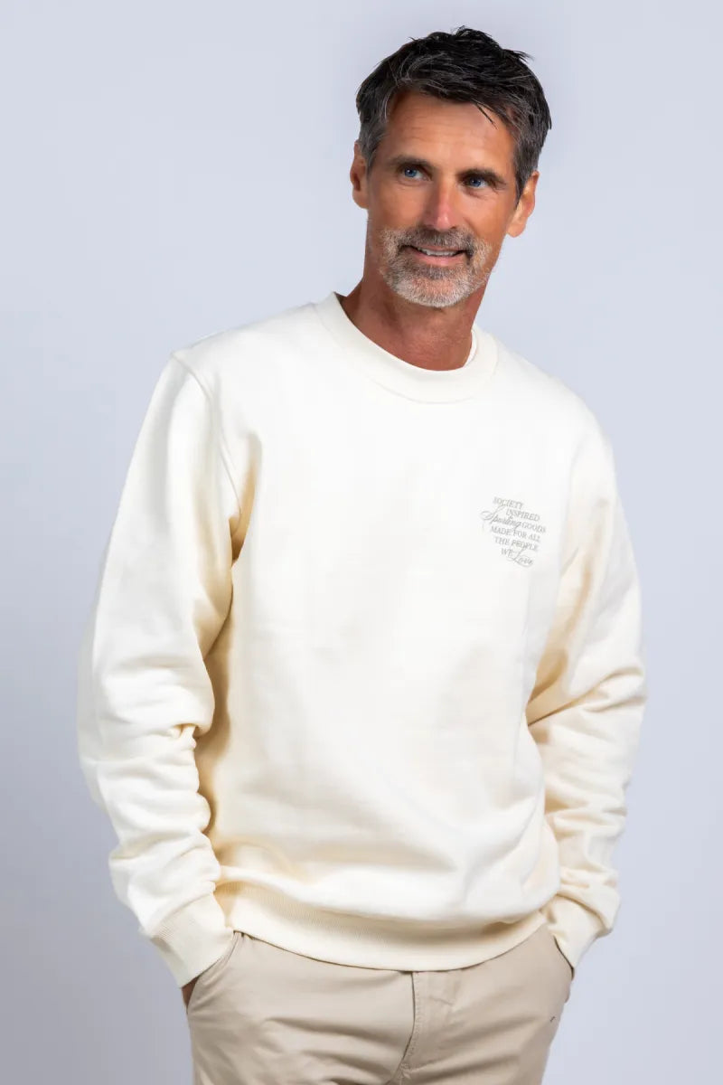 LES DEUX H LES DEUX H 1001577 LES DEUX H 1001577 Sweater met print - Ecru