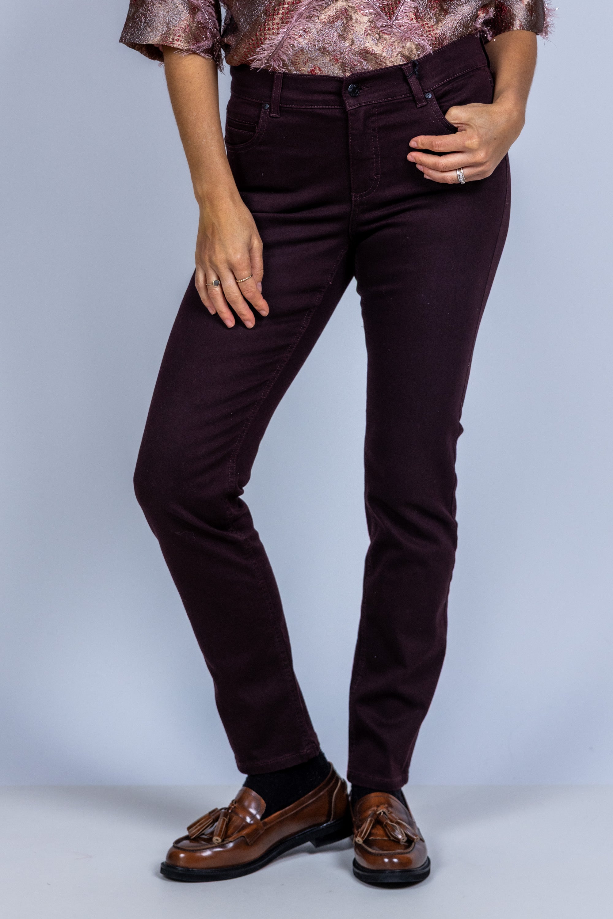 Slim fit jeans - Burgundy