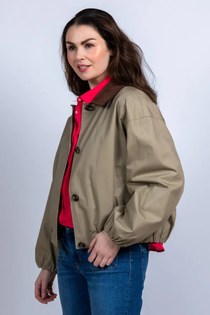 STUDIO AR STUDIO AR CAMILA Jasje met knopen - Khaki