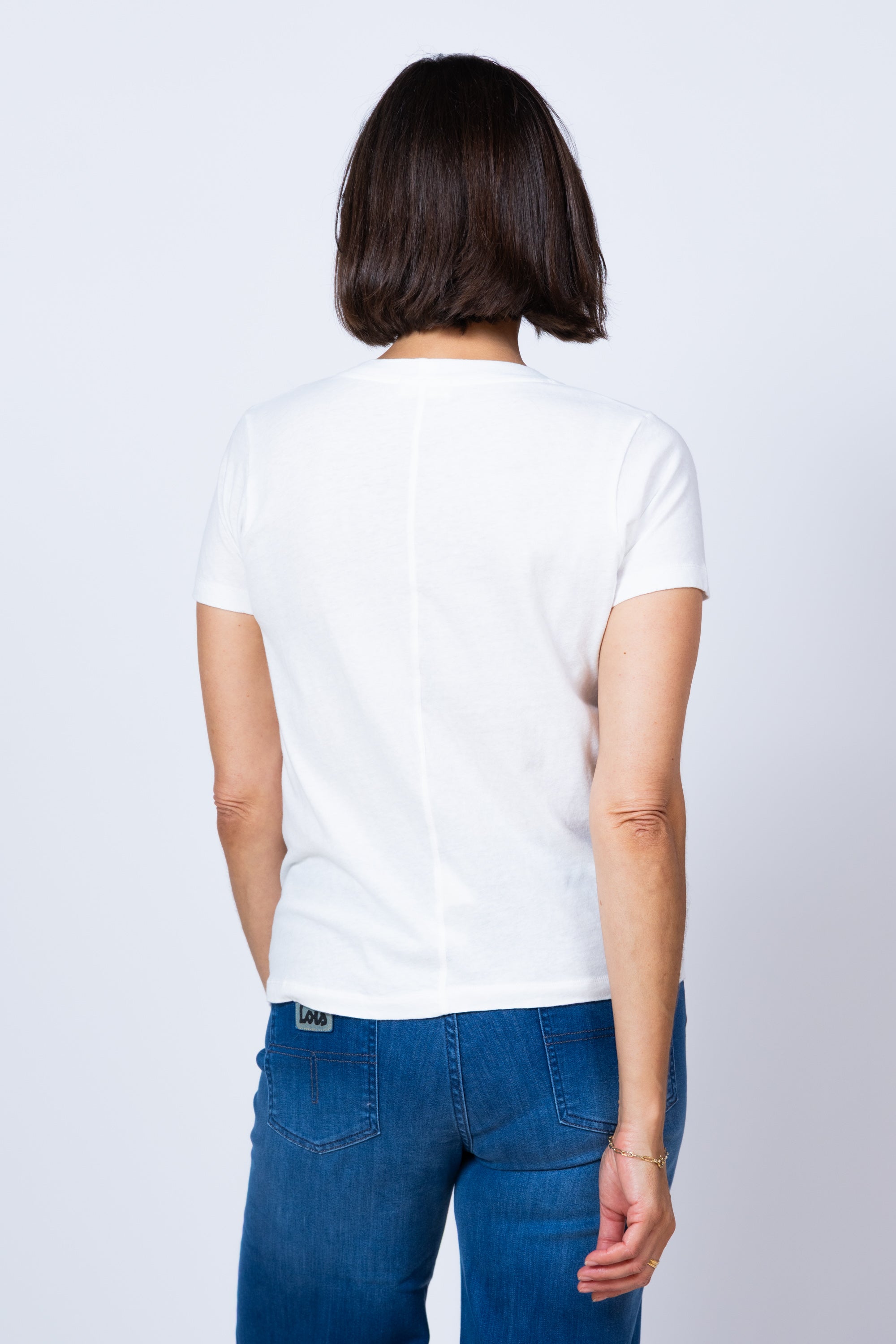 T-shirt met ronde hals - Wit