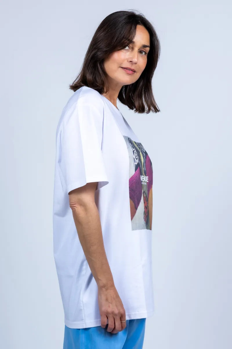 ELITE ELITE 129AVENUE-BASIC T-shirt met print - Wit