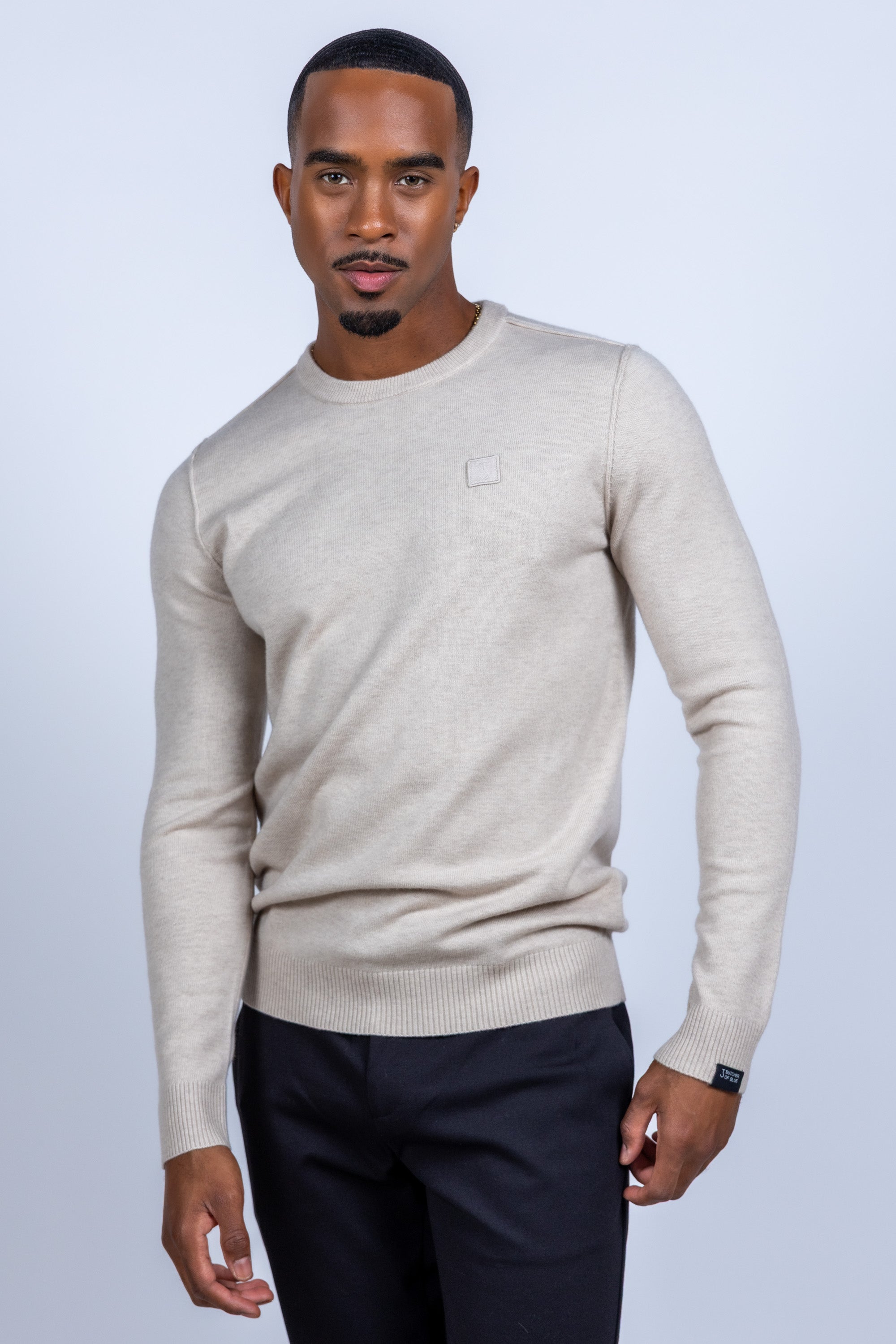 Trui met ronde hals - Beige