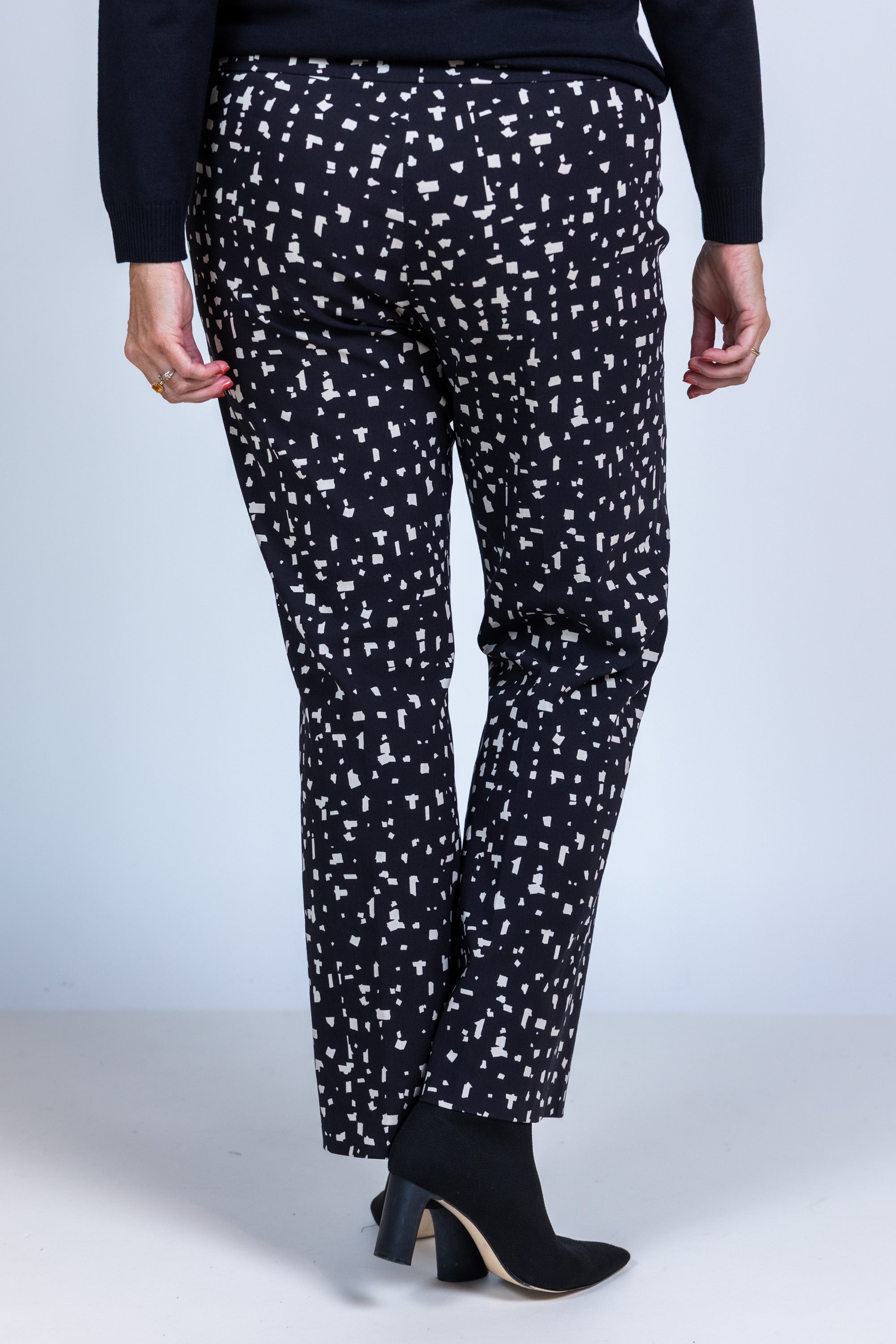 Broek met print - Zwart
