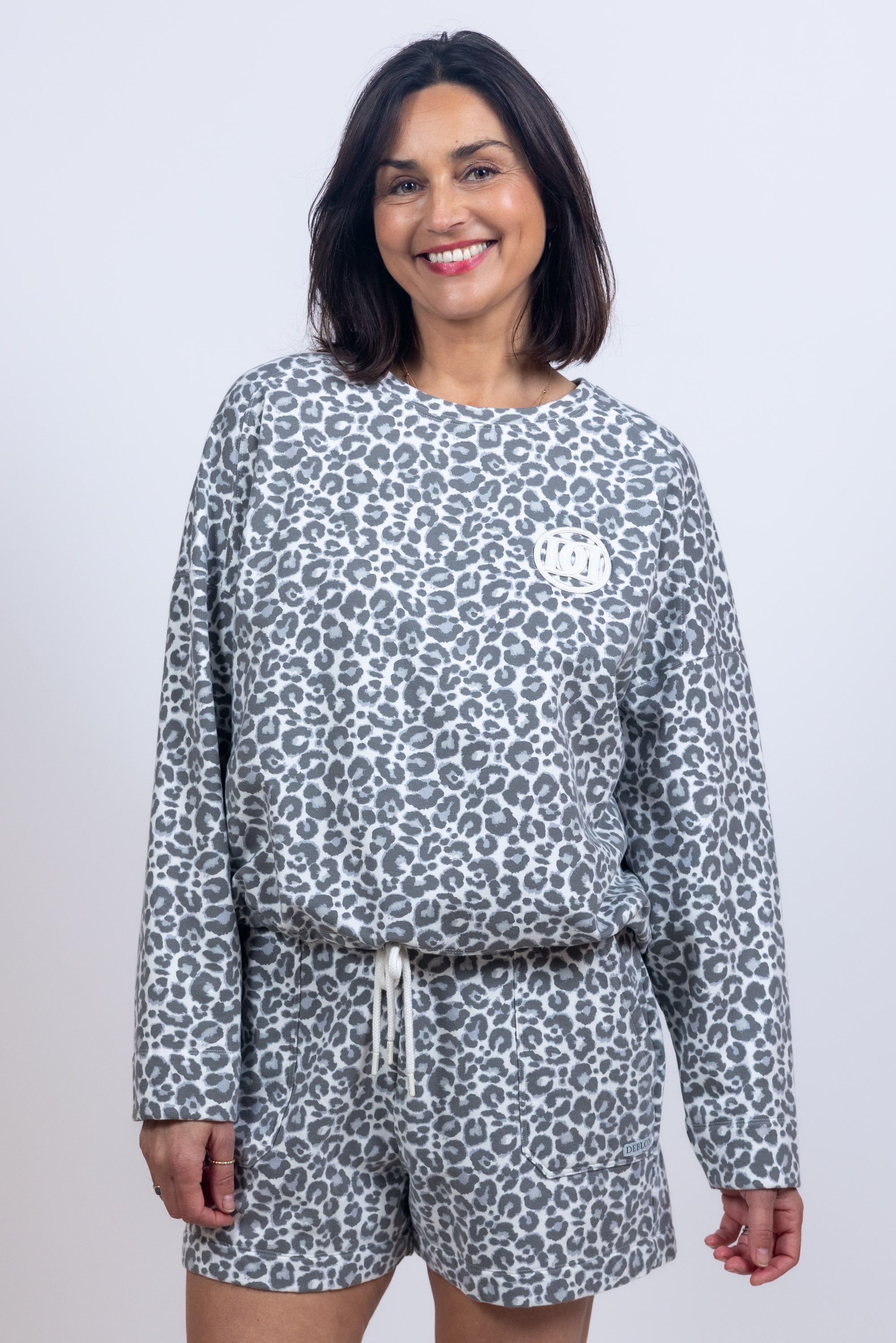 Sweater met print - Middengrijs