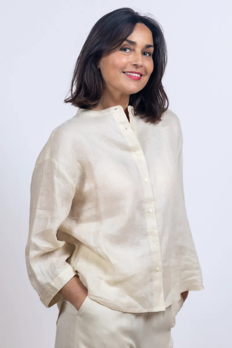 JC SOPHIE Blouse met knopen - Zand