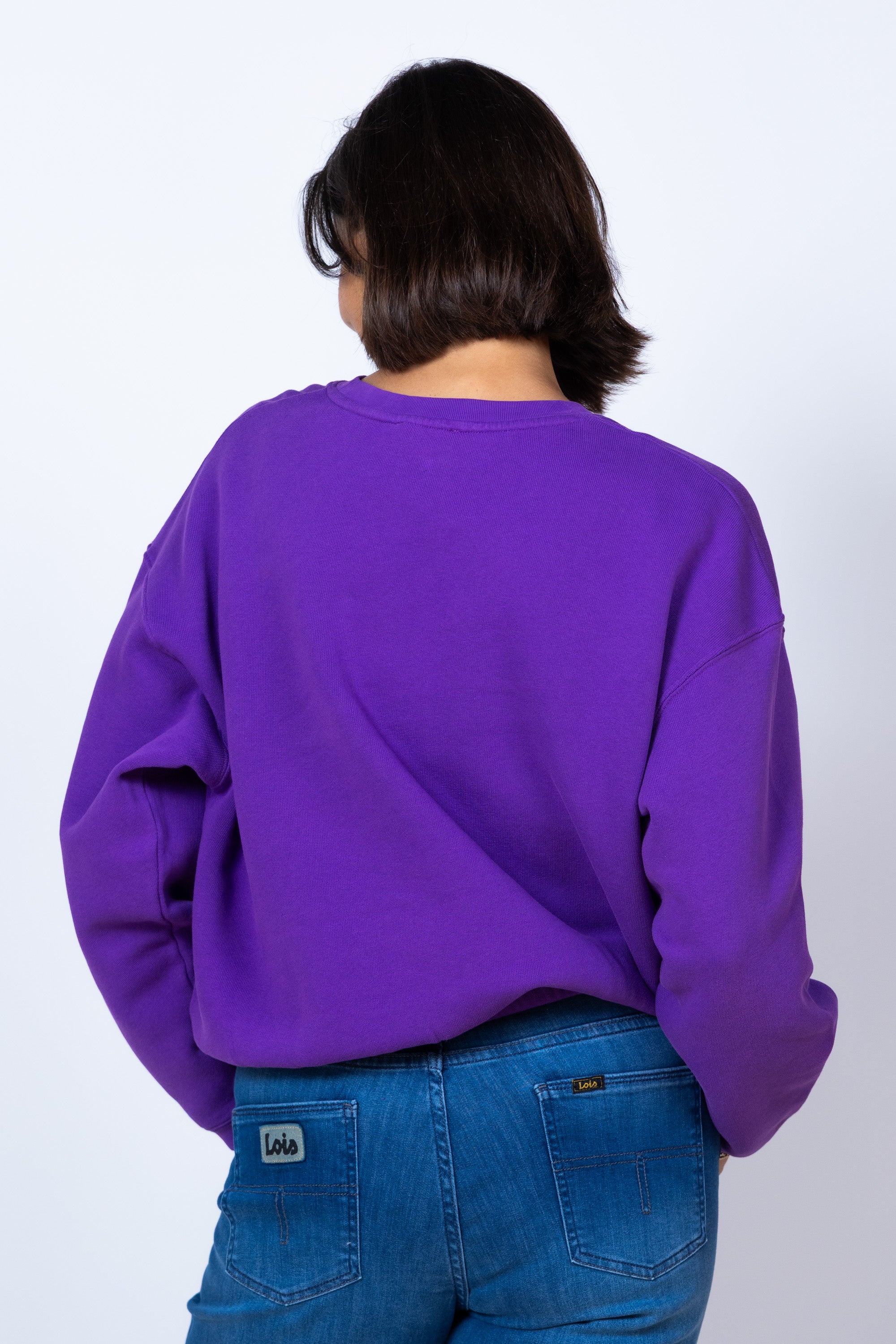 Sweater met ronde hals - Paars