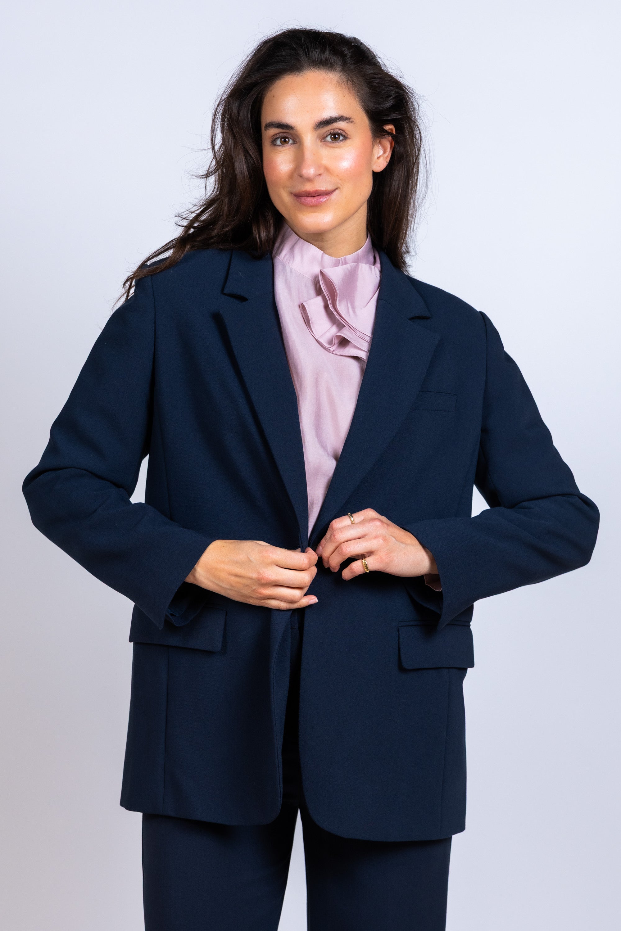 Blazer met reverskraag - Marine