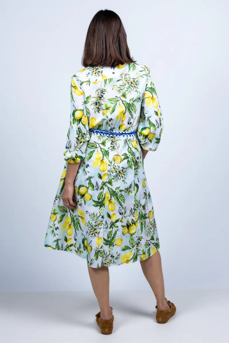 MARCCAIN COLLECTIE MARCCAIN COLLECTIE AA.21.10 W02 Jurk met knopen - Wit