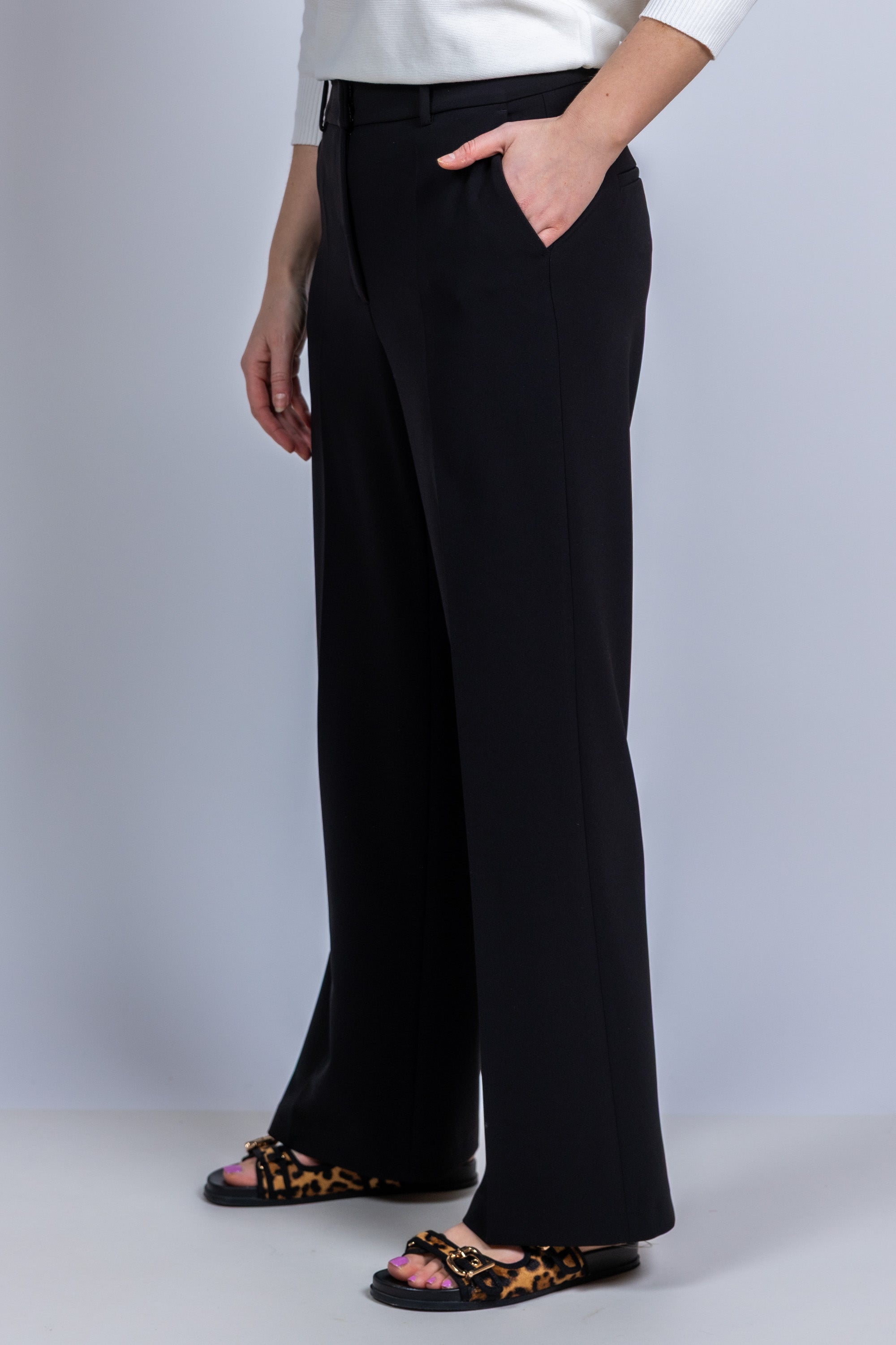 Wijde pantalon - Zwart