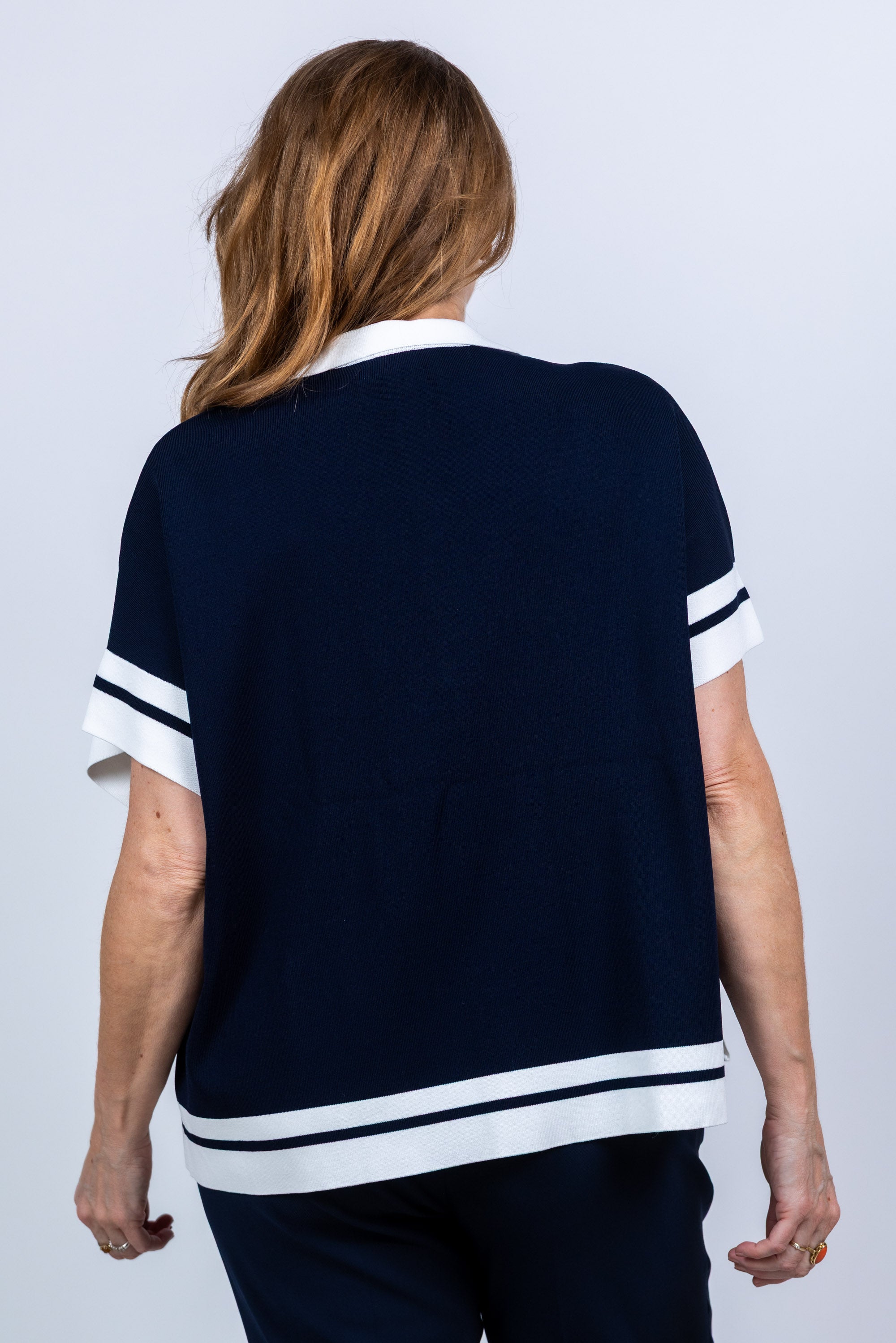 Trui met kraag - Marine