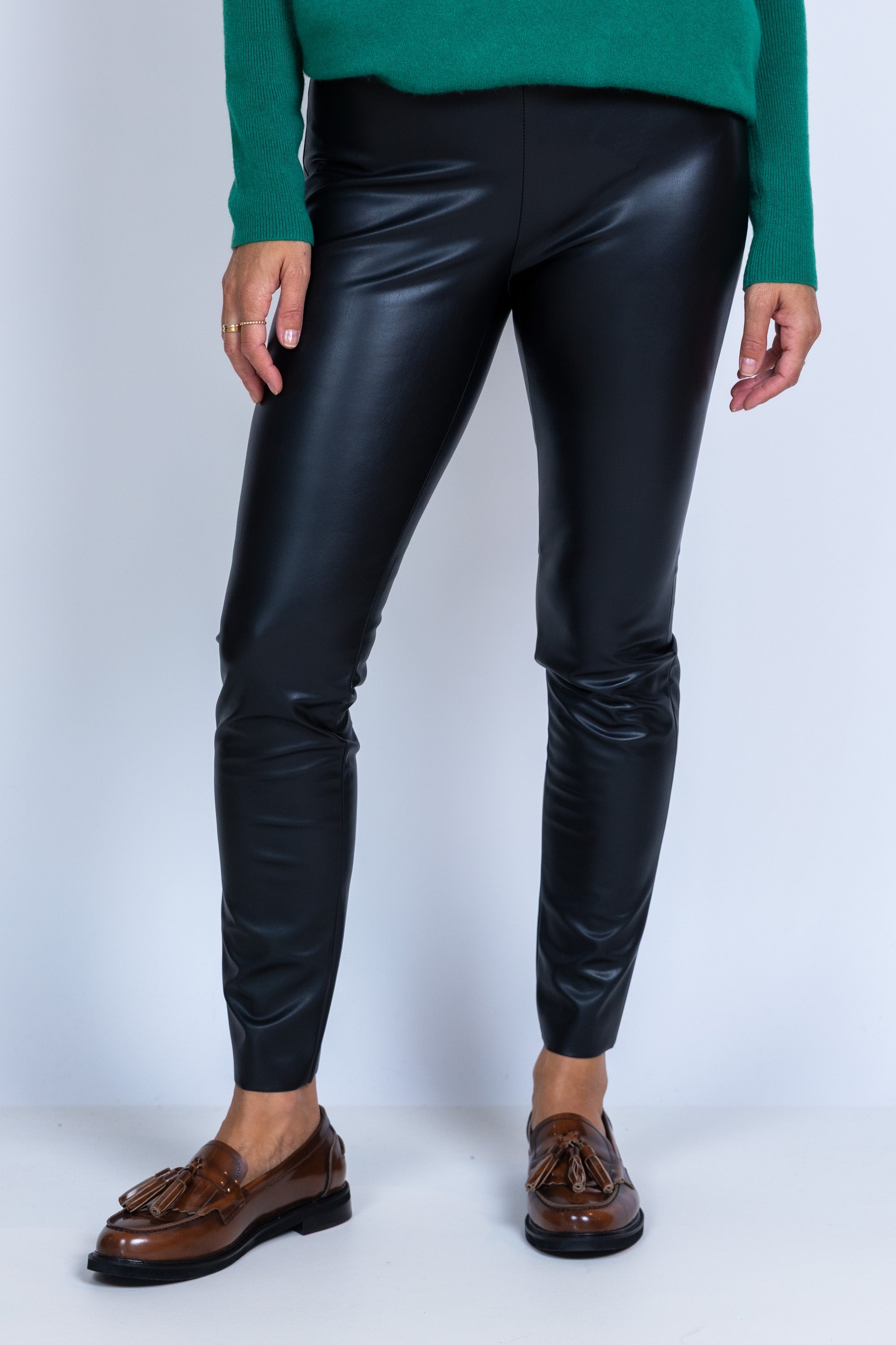 Broek van kunstleer - Zwart