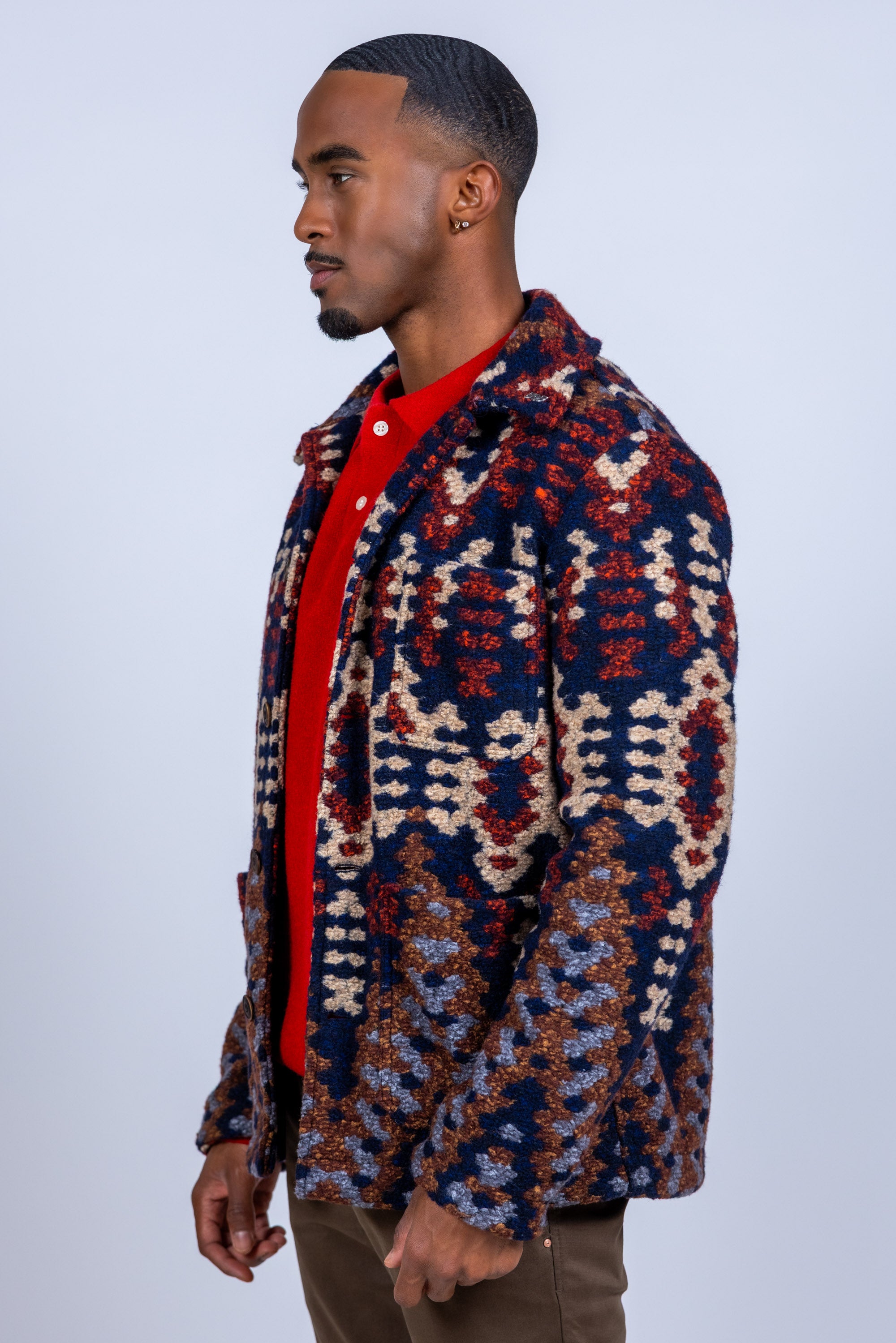 Jasje met patroon - Marine