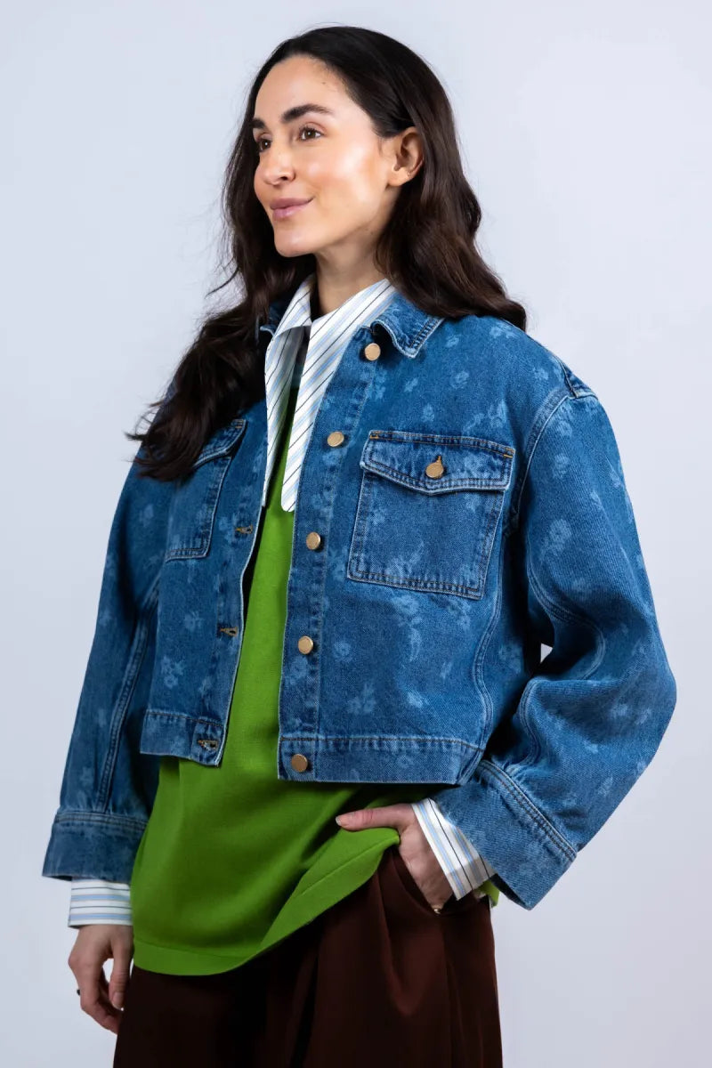 ESSENTIEL ANTWERP ESSENTIEL ANTWERP JASS Denim jack met print - Jeans