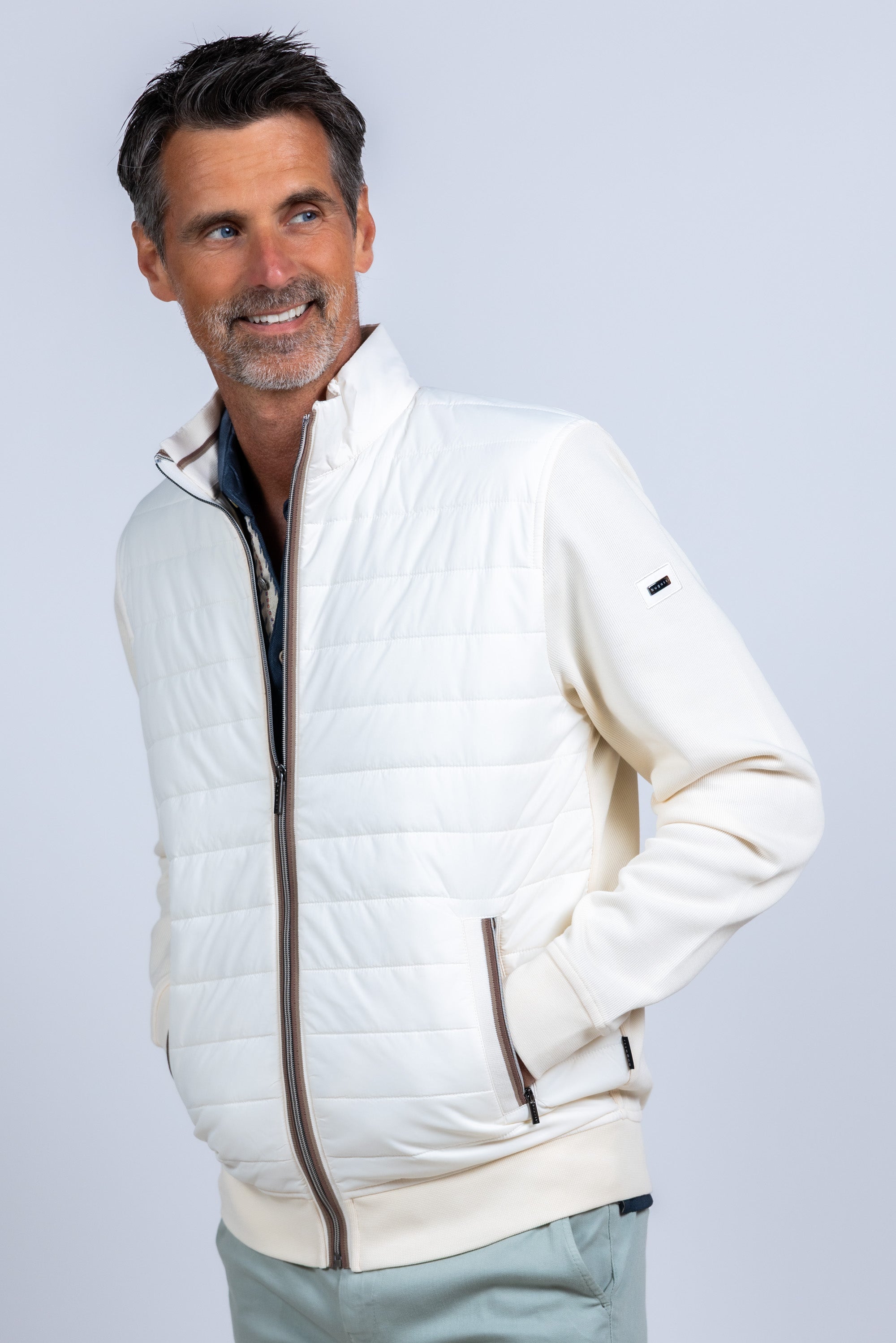 Vest met rits - Ecru