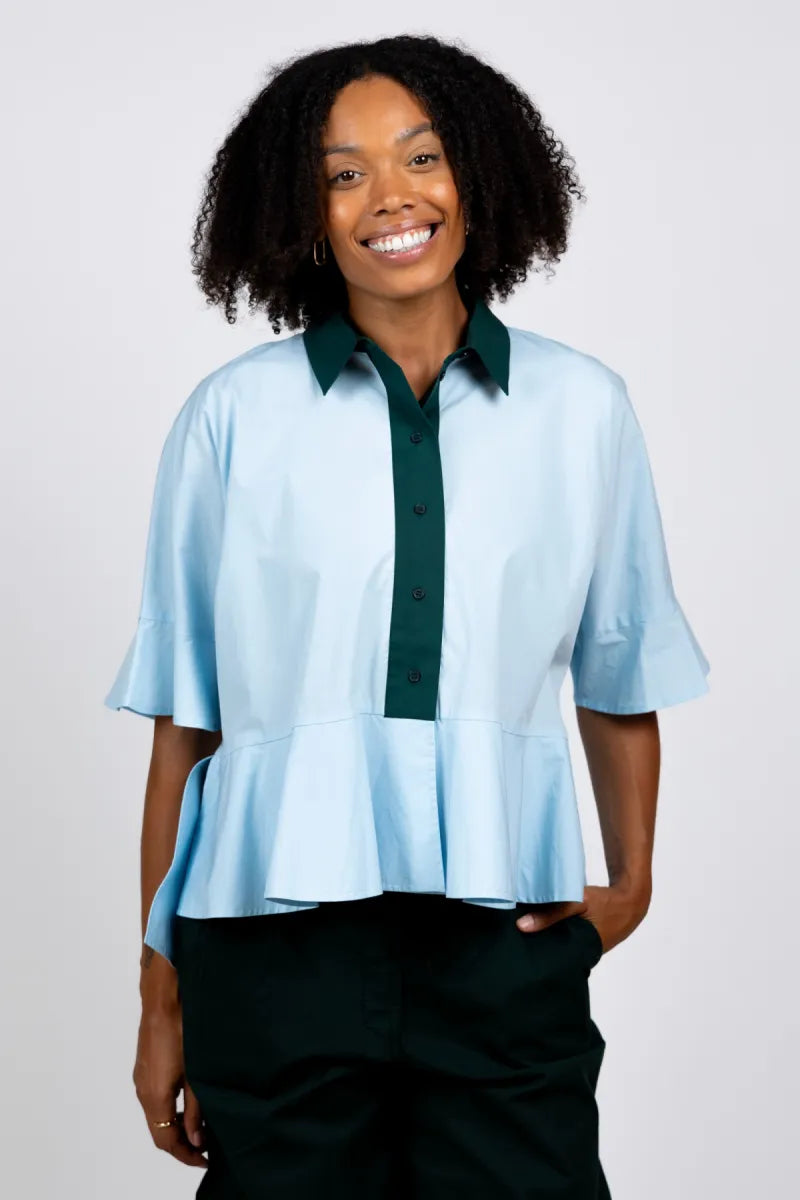 ESSENTIEL ANTWERP Getailleerde blouse - Bleu