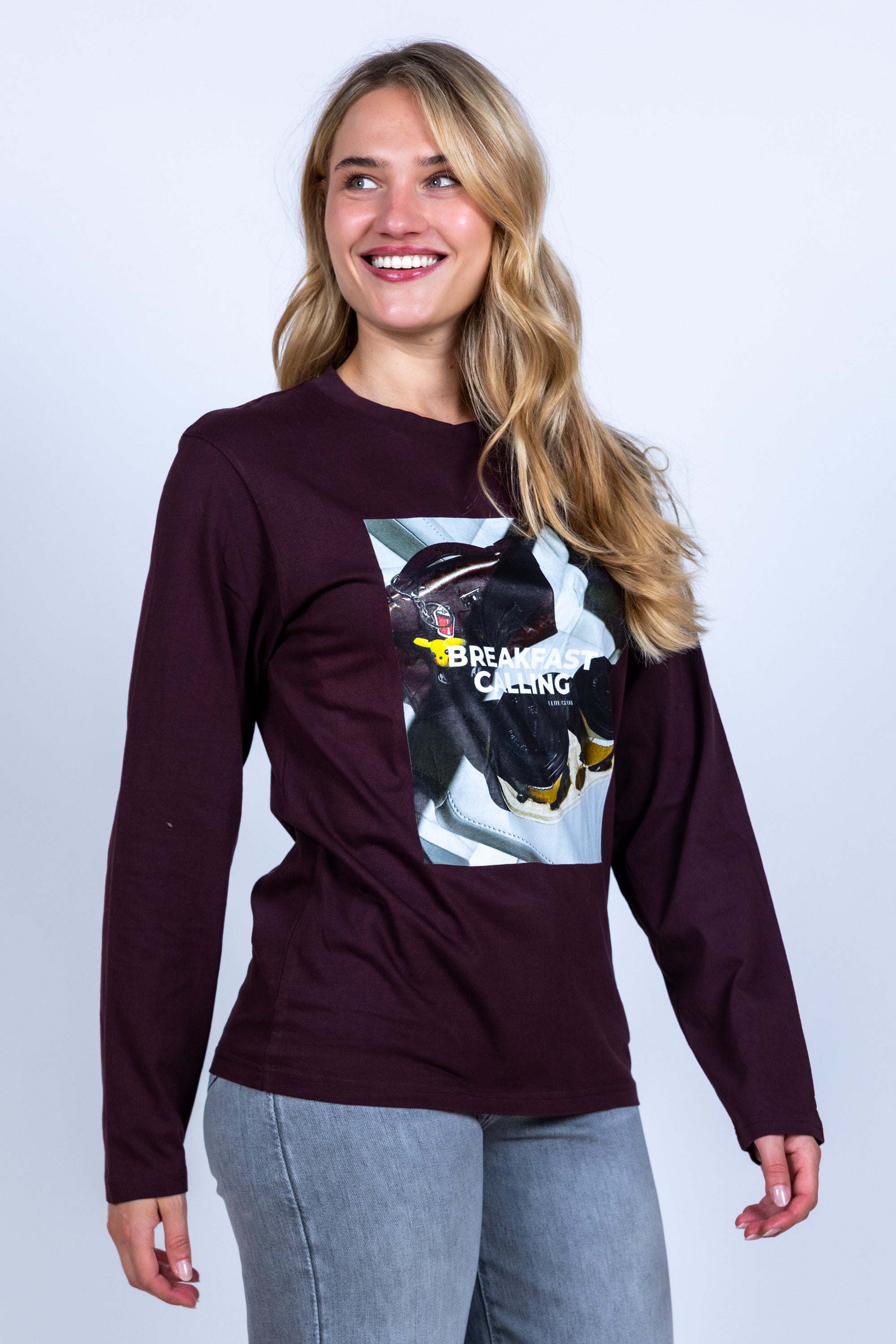 Longsleeve met print - Burgundy