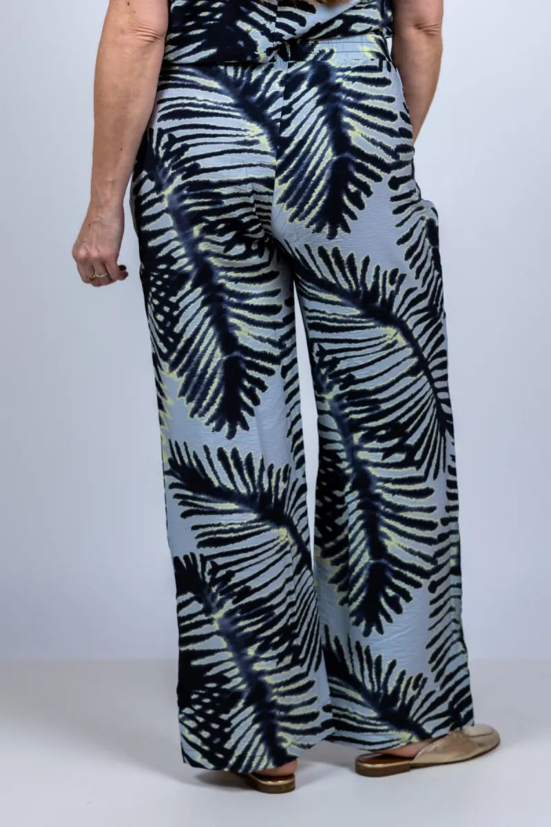CATNOIR CATNOIR 4073-1 Wijde broek met print - Bleu
