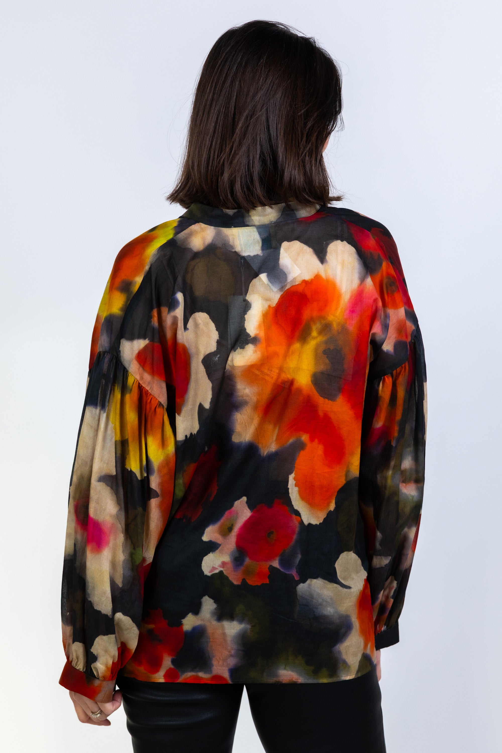 Blouse met print - Olijfgroen