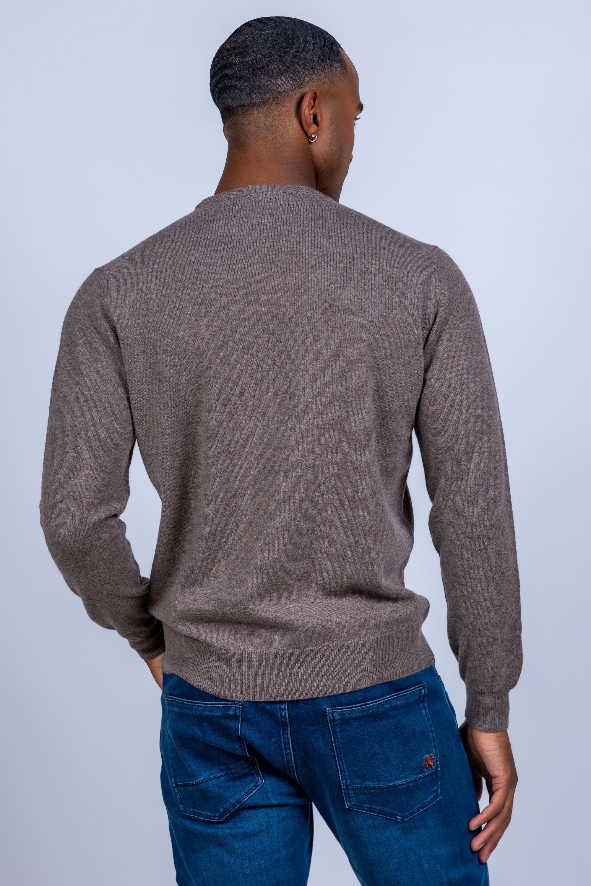 Trui met ronde hals - Taupe