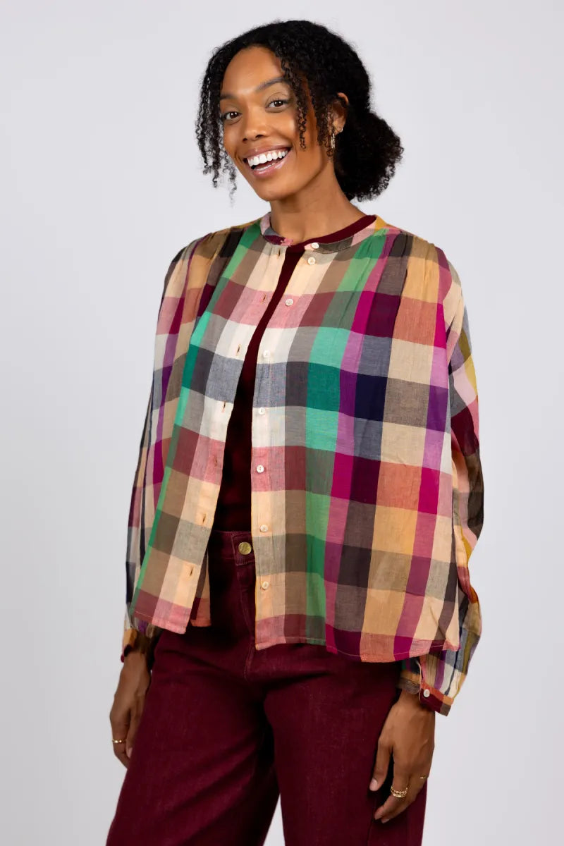BY-BAR Blouse met ruit - Multicolour