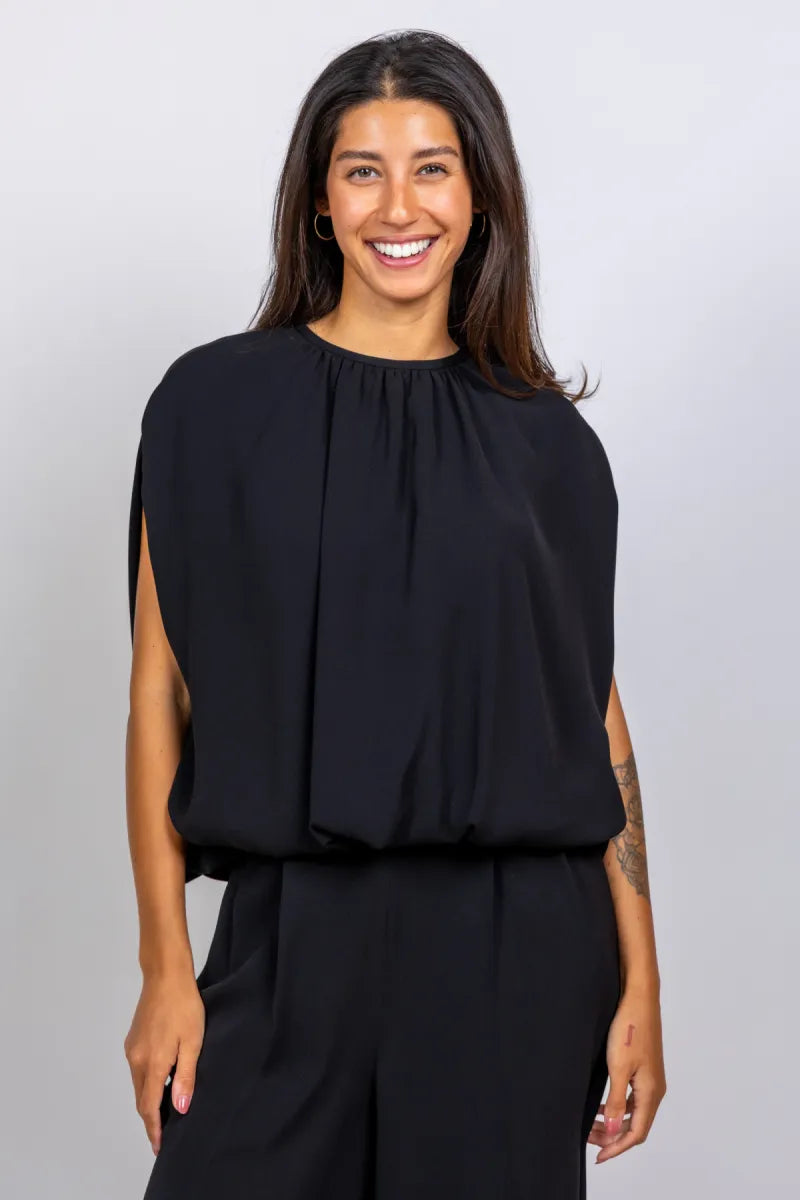 MAX MARA STUDIO MAX MARA STUDIO FIENO Top met plooien - Zwart