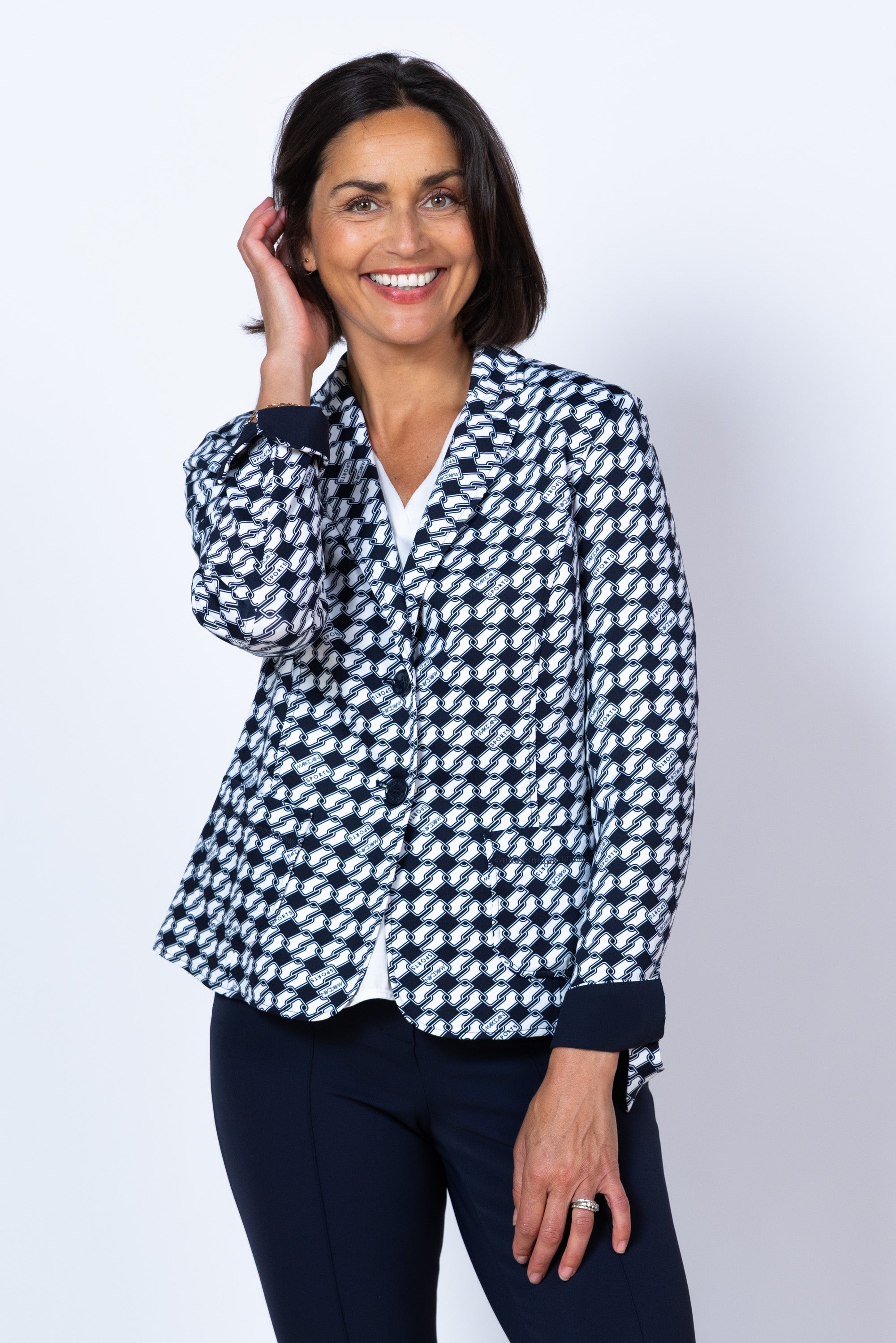 Jasje met print - Marine