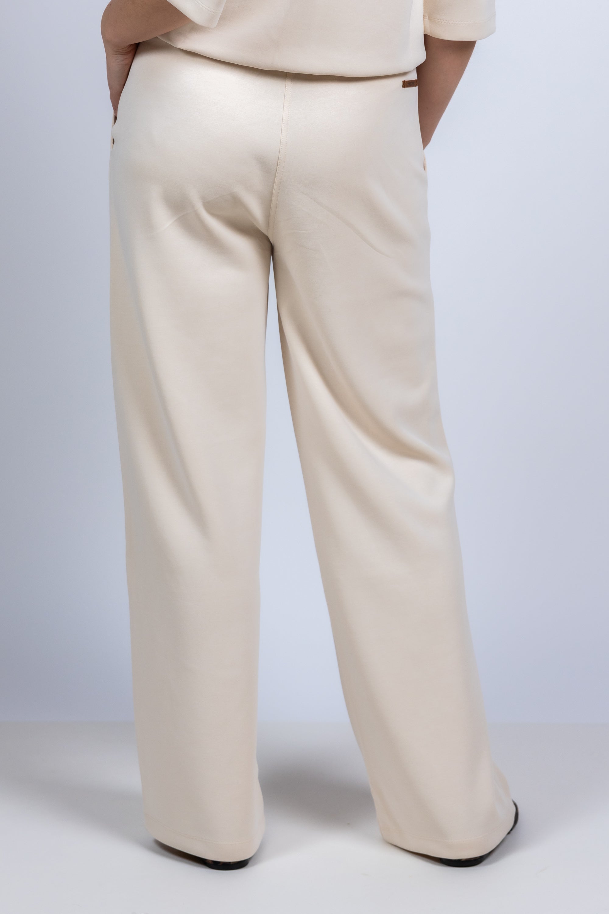 Wijde broek - Beige
