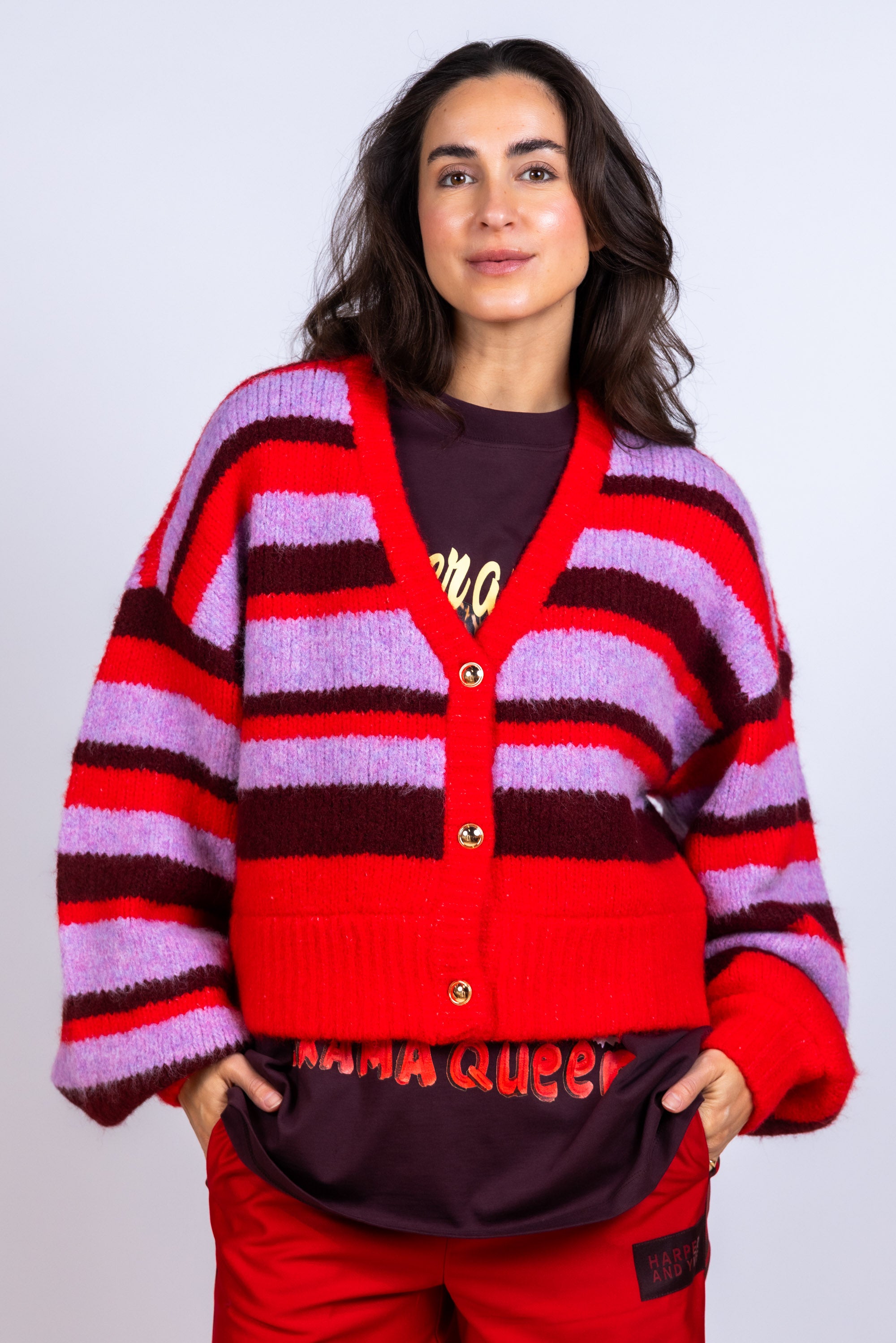 Vest met strepen - Rood