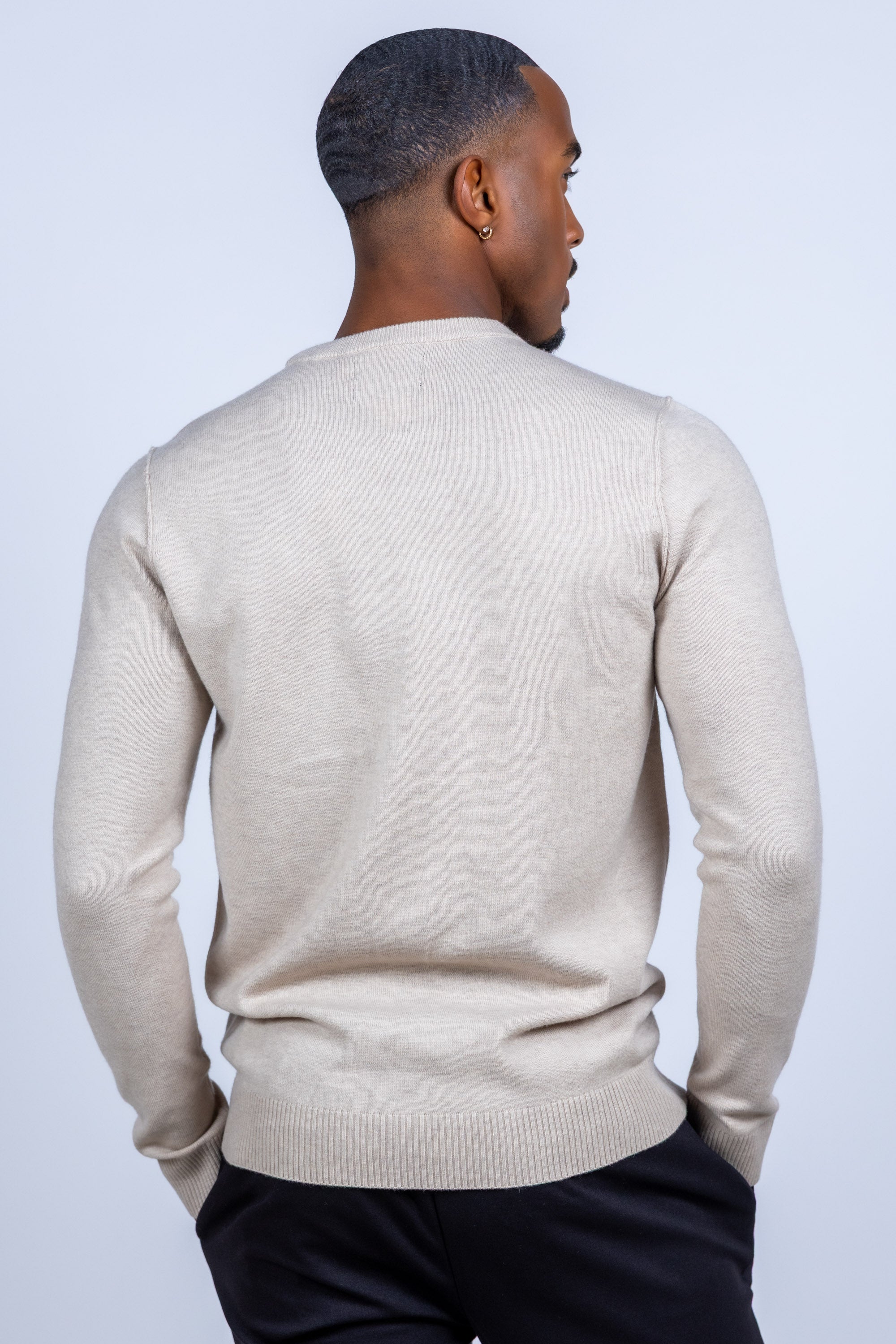 Trui met ronde hals - Beige