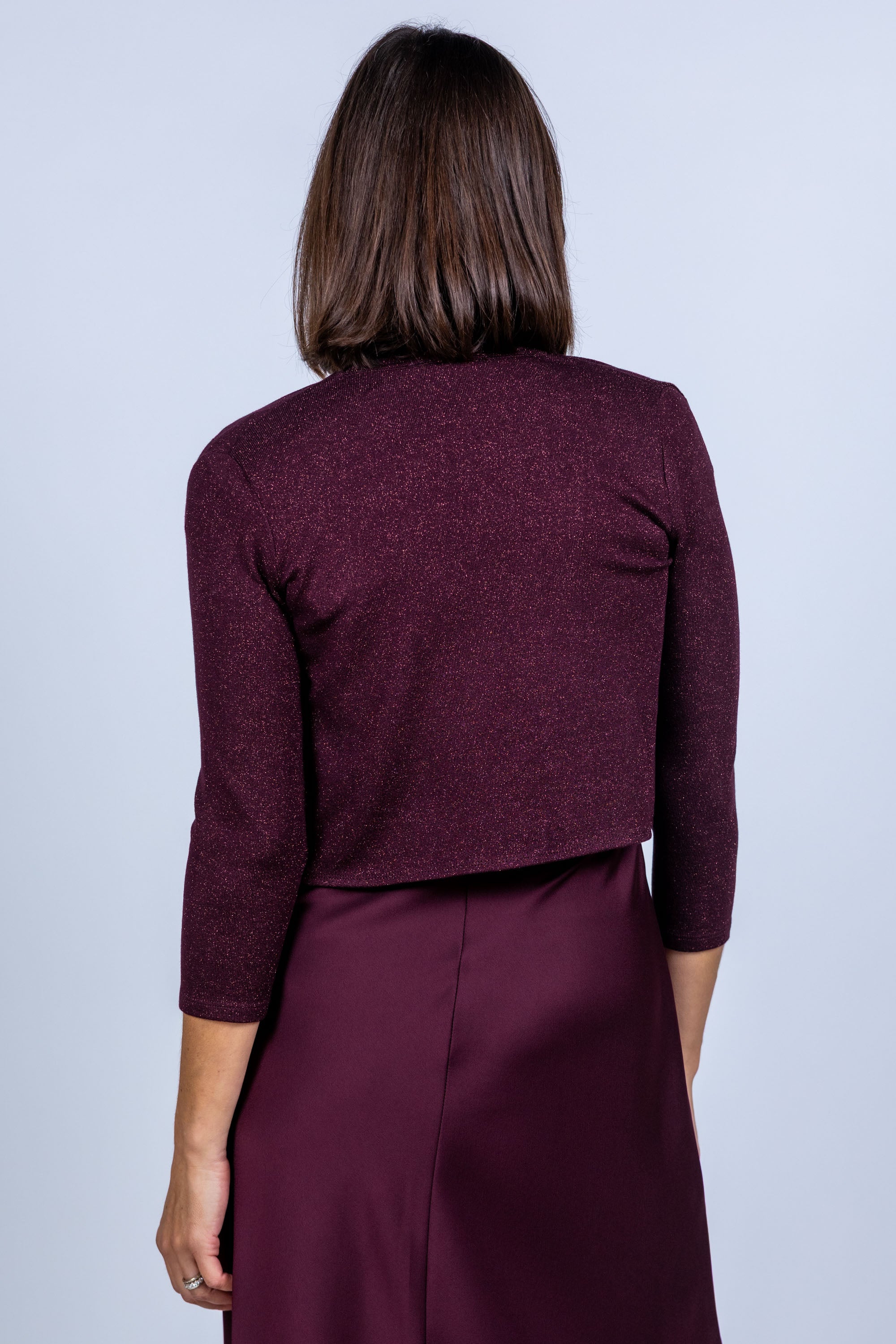 Vestje met glitters - Burgundy