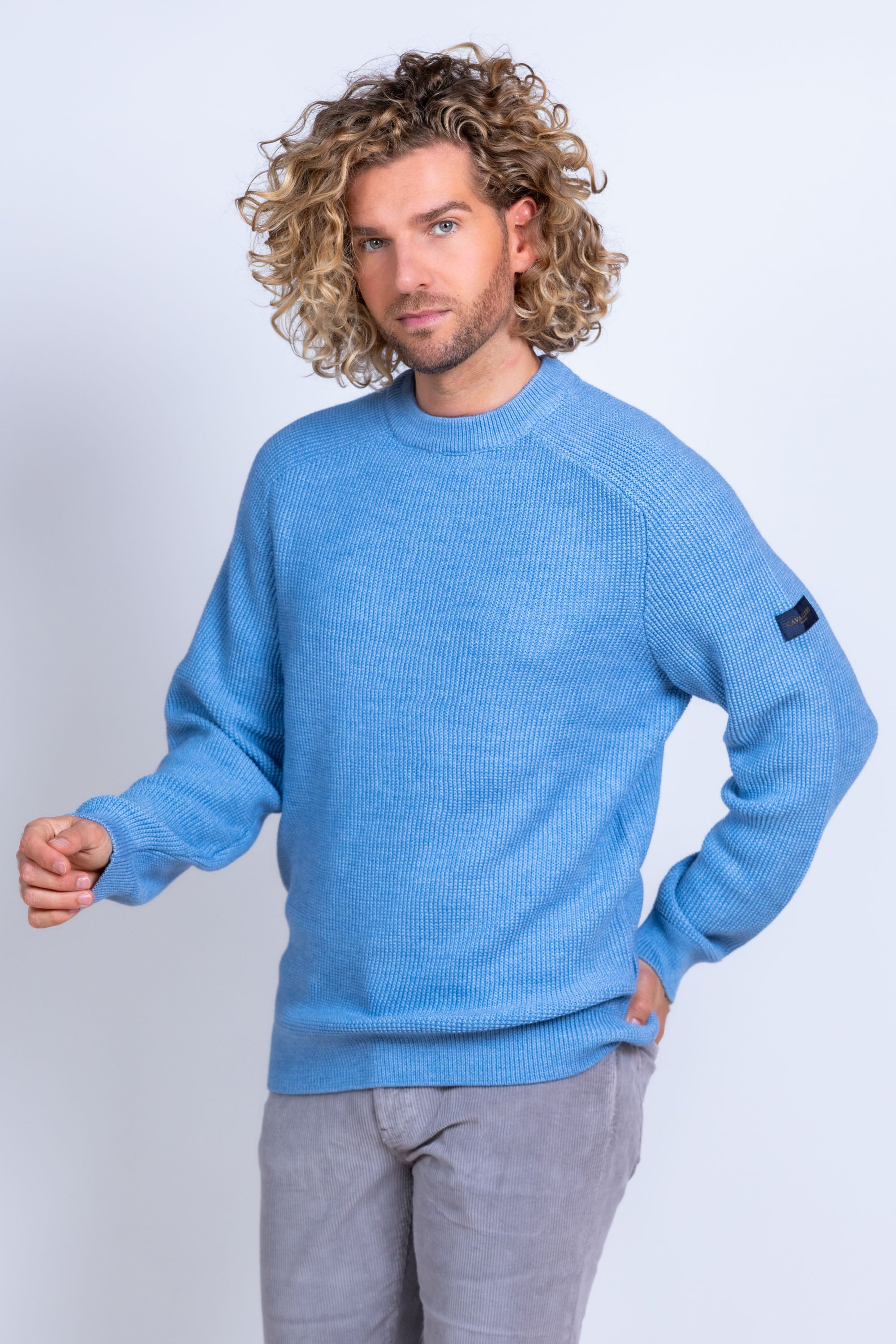 Trui met ronde hals - Bleu