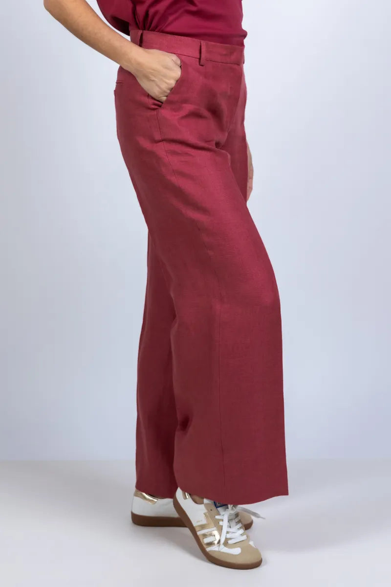 WEEKEND BY MAX MARA WEEKEND BY MAX MARA MALIZIA Wijde broek - Steenrood