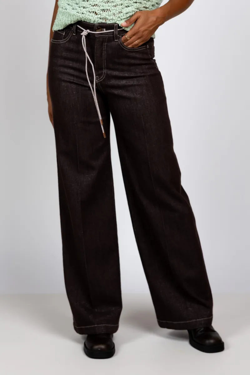 MARCCAIN COLLECTIE MARCCAIN COLLECTIE BC.82.25 D09 Bruine jeans - Bruin