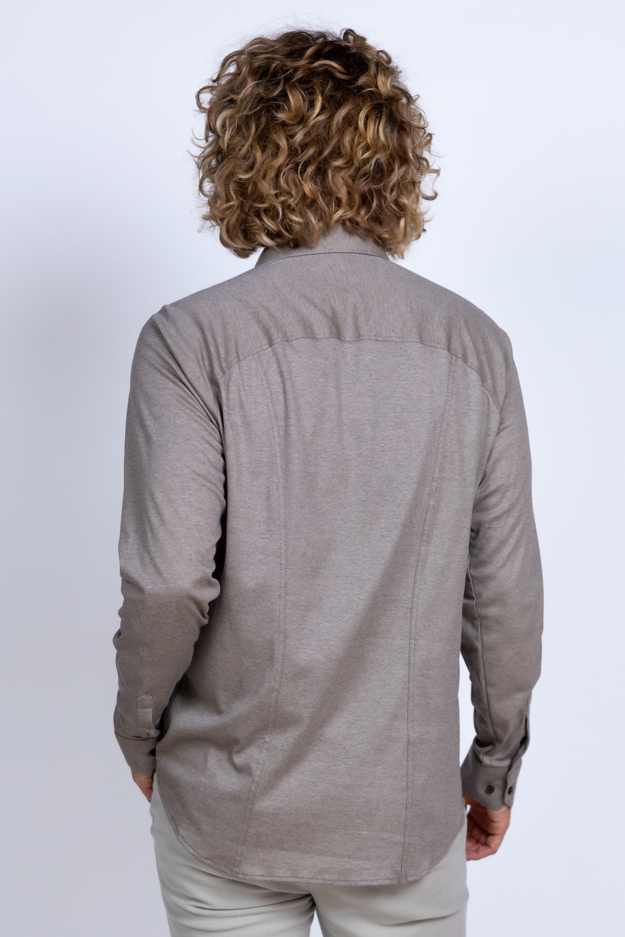 Overhemd met knopen - Taupe