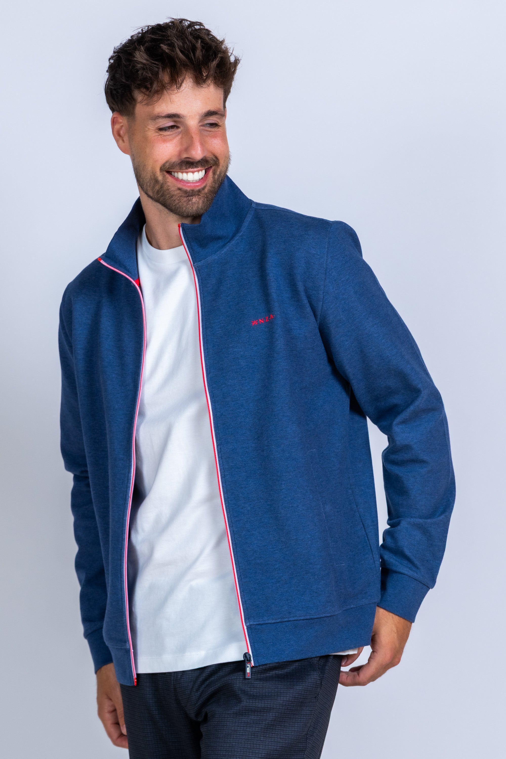 Vest met ritssluiting - French blue
