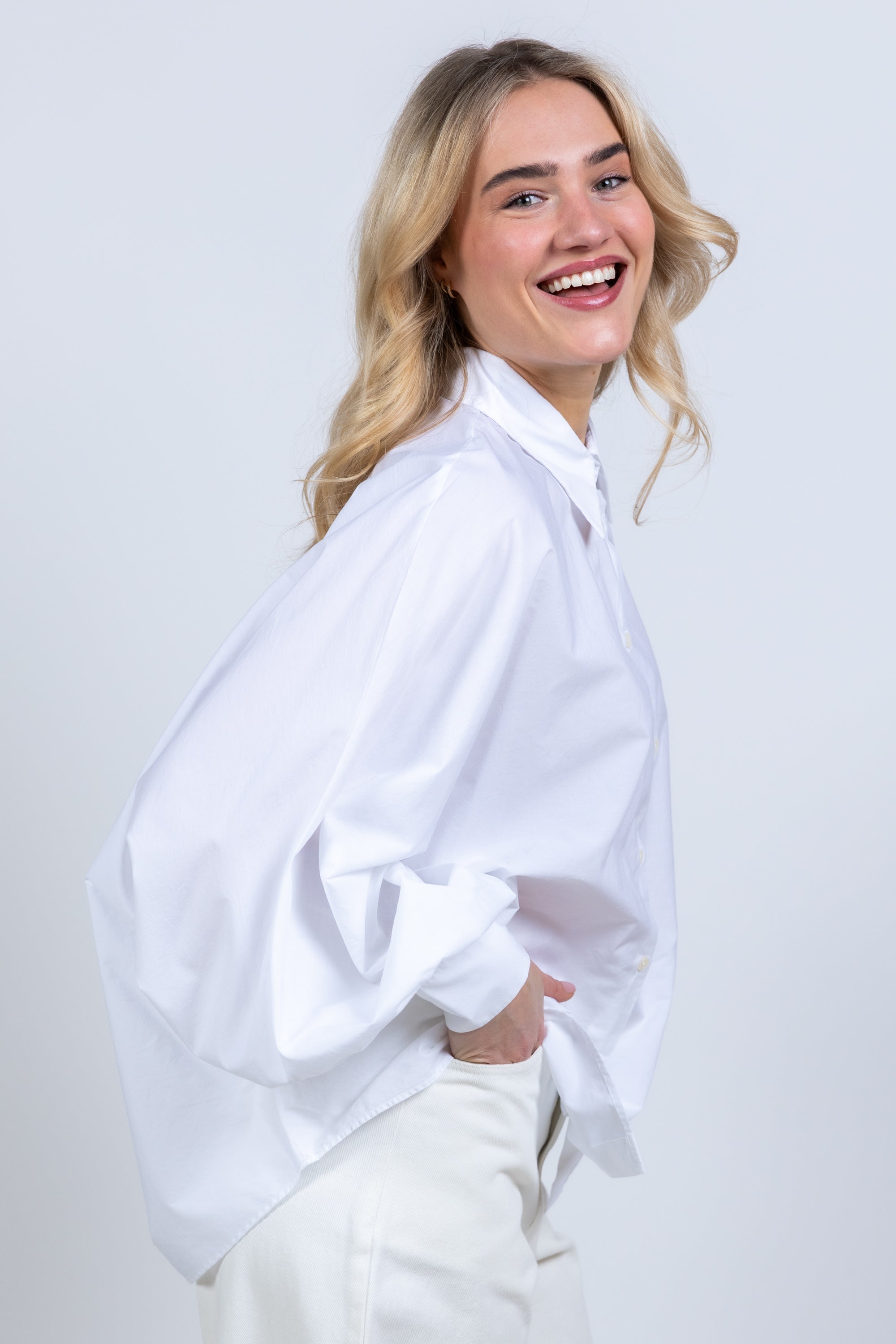 Blouse met knopen - Wit