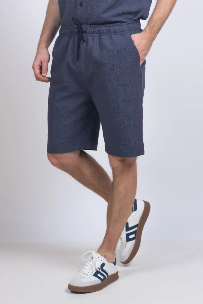 GENTI GENTI T4069-2001 Short met elastische taille - Antraciet