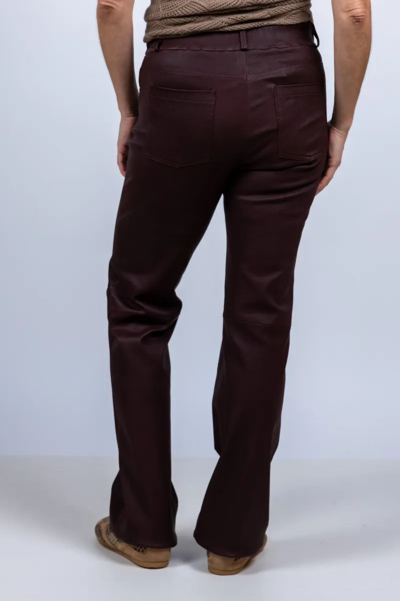 STUDIO AR STUDIO AR DUANA Broek met rechte pijpen - Donkerbordeaux