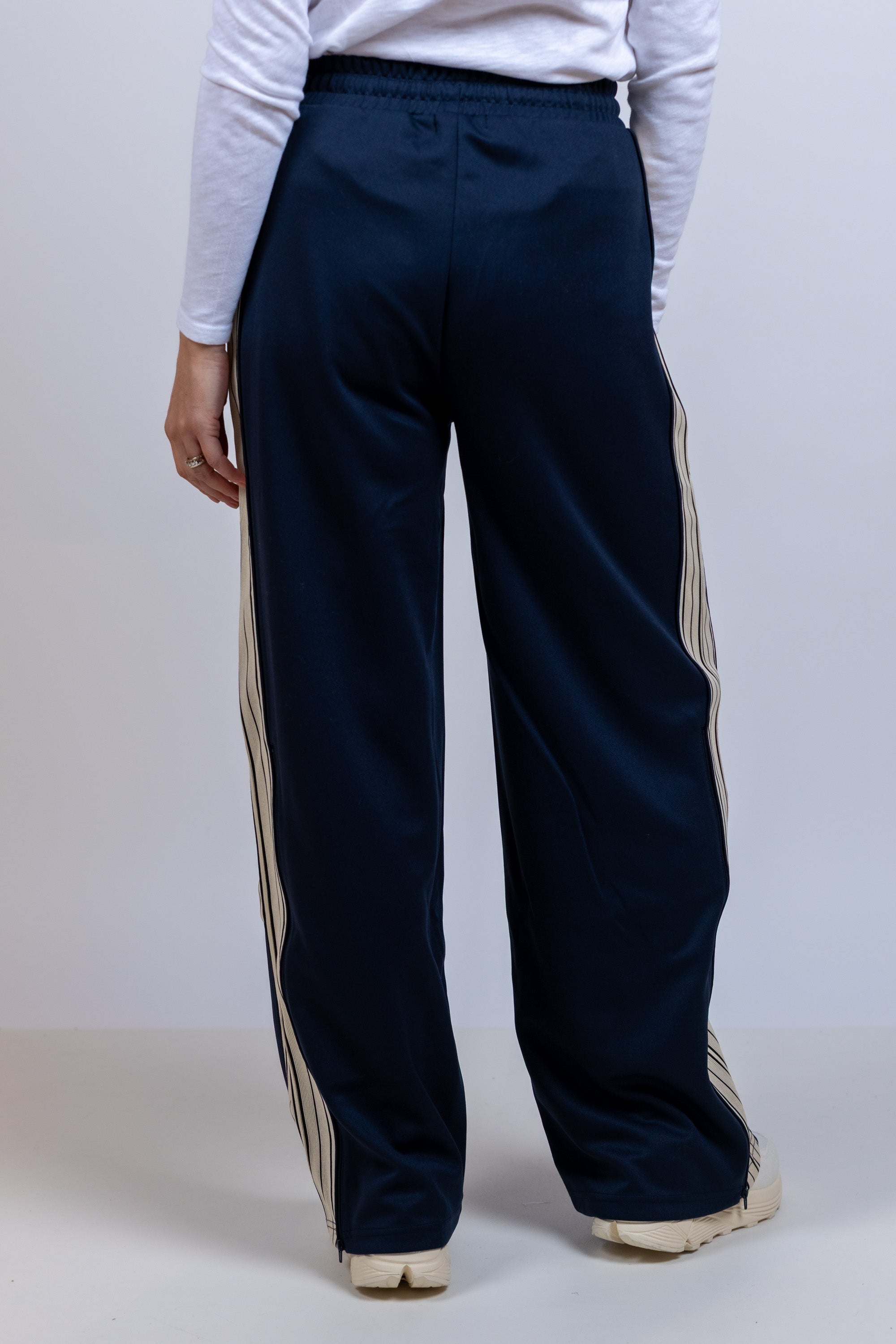 Wijde broek met strepen - Marine