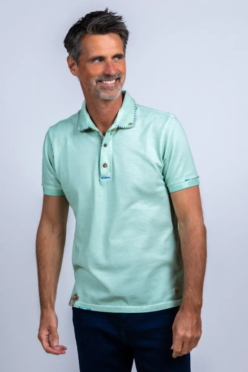 BOB Polo met knopen - Mint