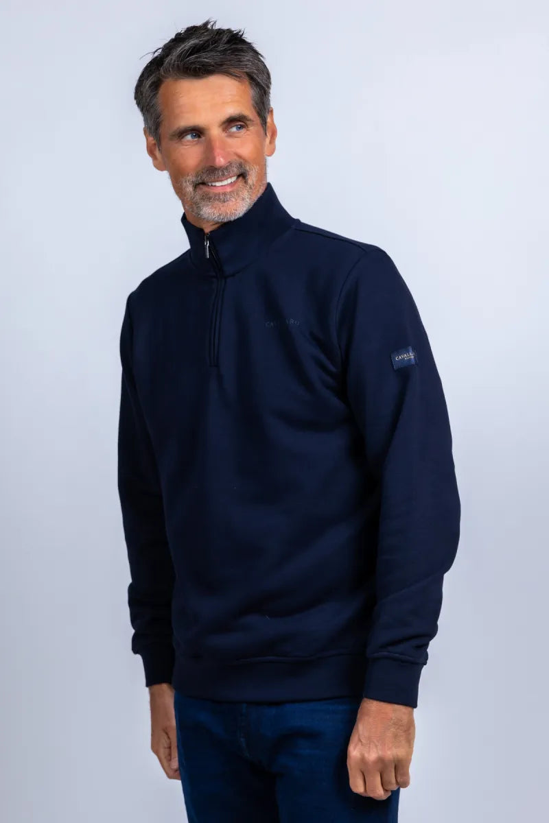 CAVALLARO HEREN Sweater met rits - Marine