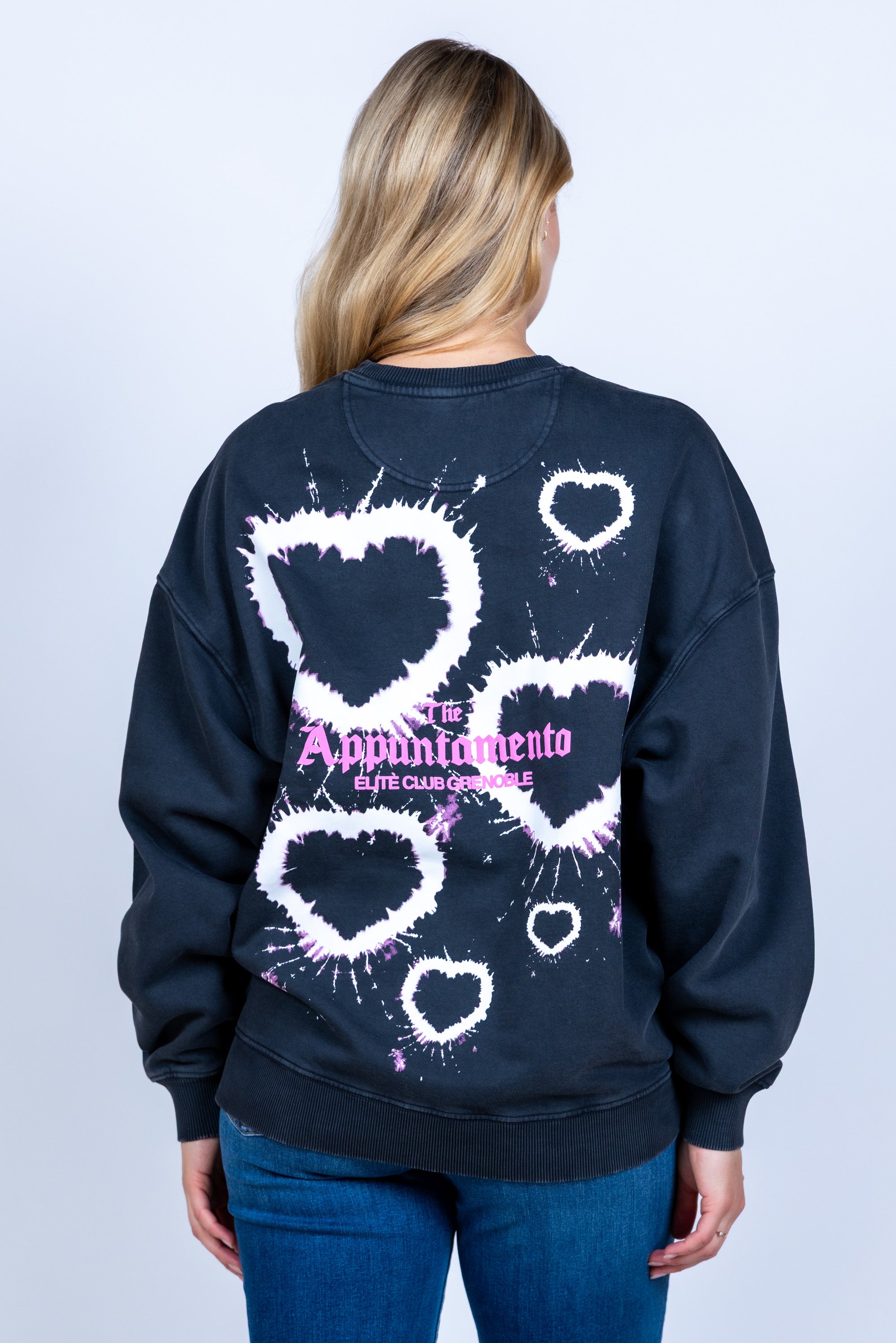 Sweater met tekst - Nearly black