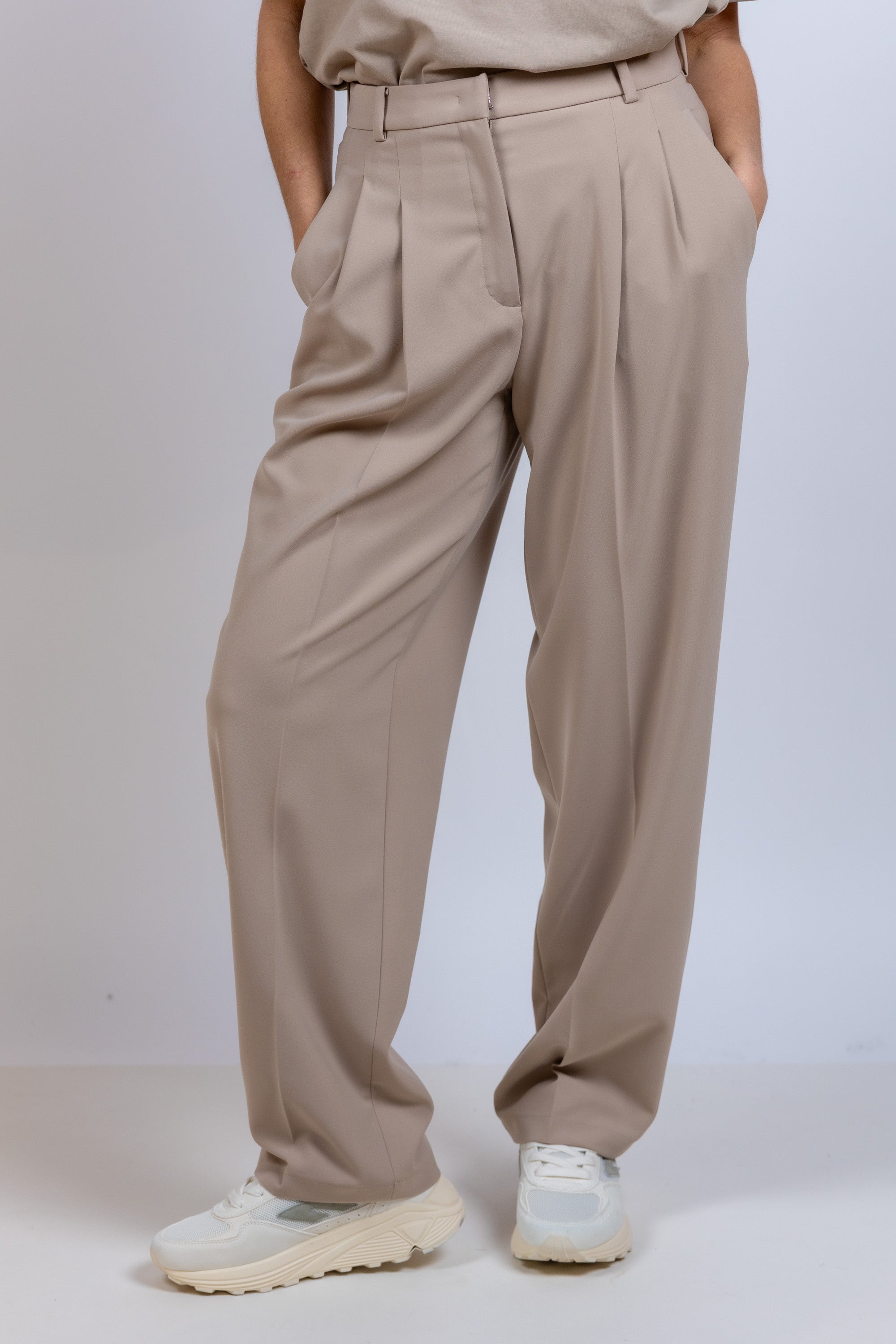 Wijde pantalon - Zand