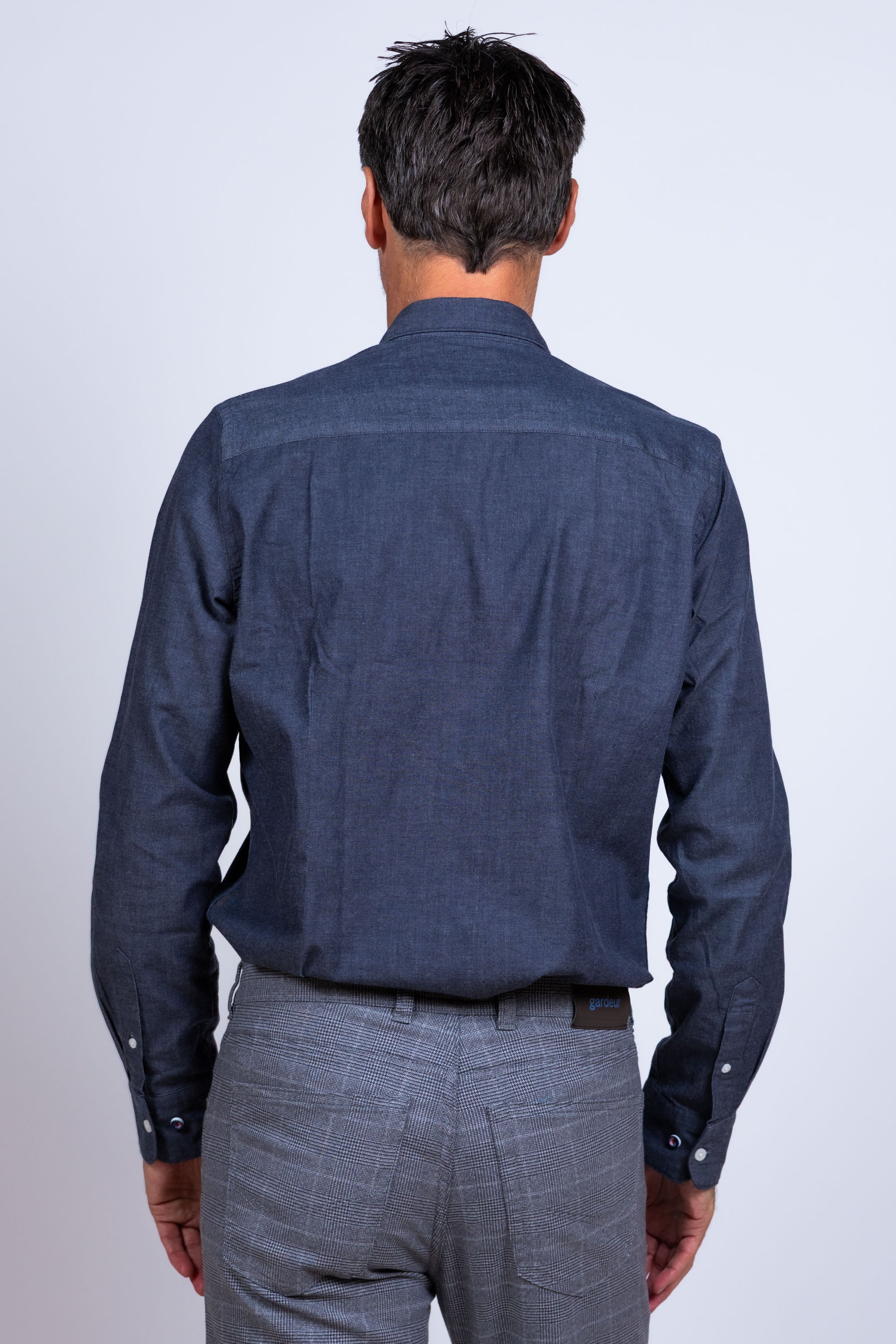 Overhemd met knoopsluiting - Marine