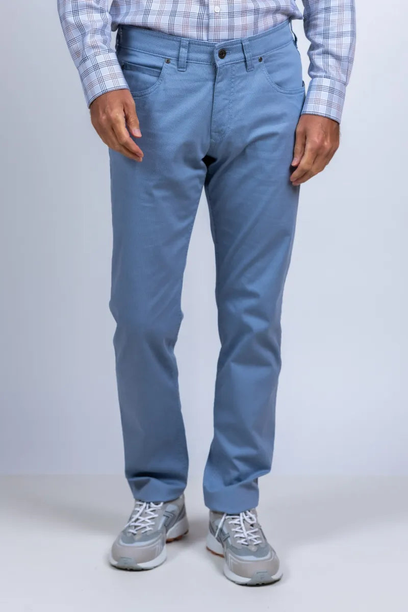 GARDEUR HEREN GARDEUR HEREN BILL-3-440591 Broek met knoop - French blue